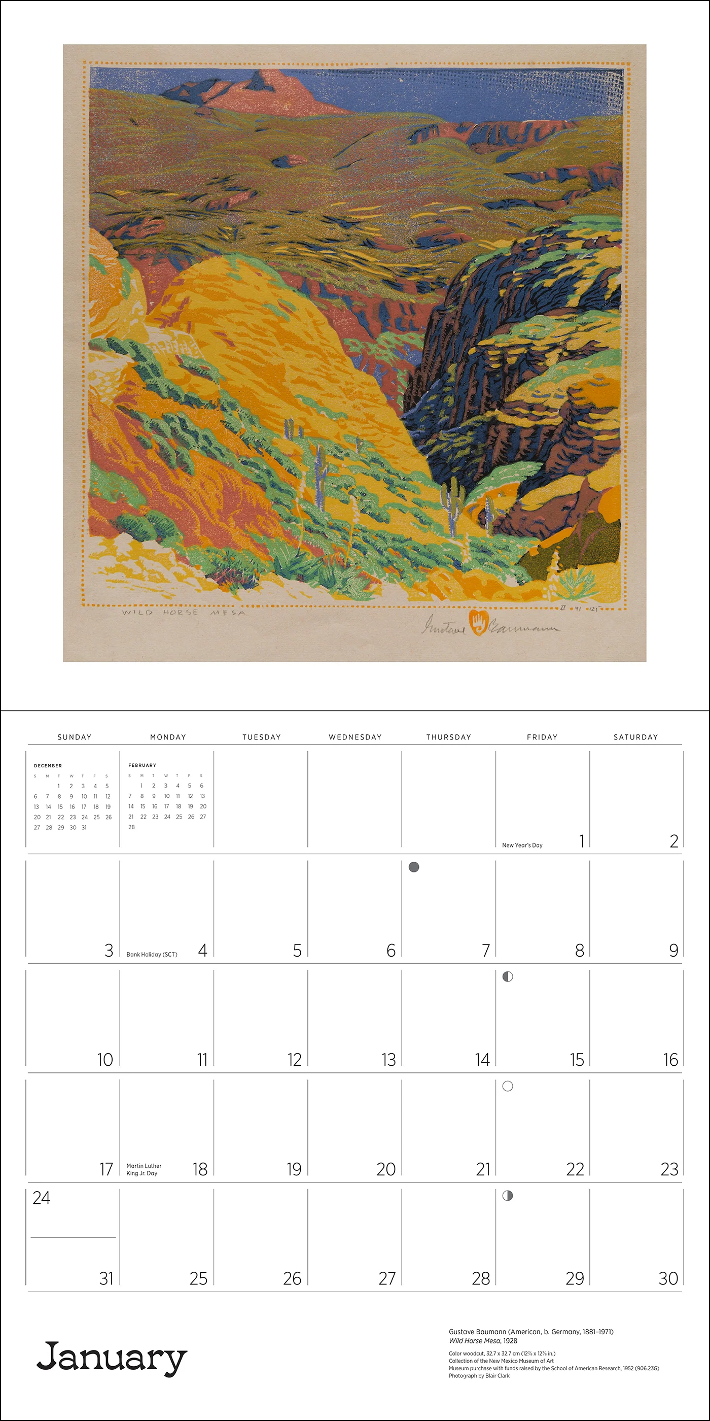 A Small, Untroubled World: The Art of Gustave Baumann 2027 Wall Calendar - Image 3