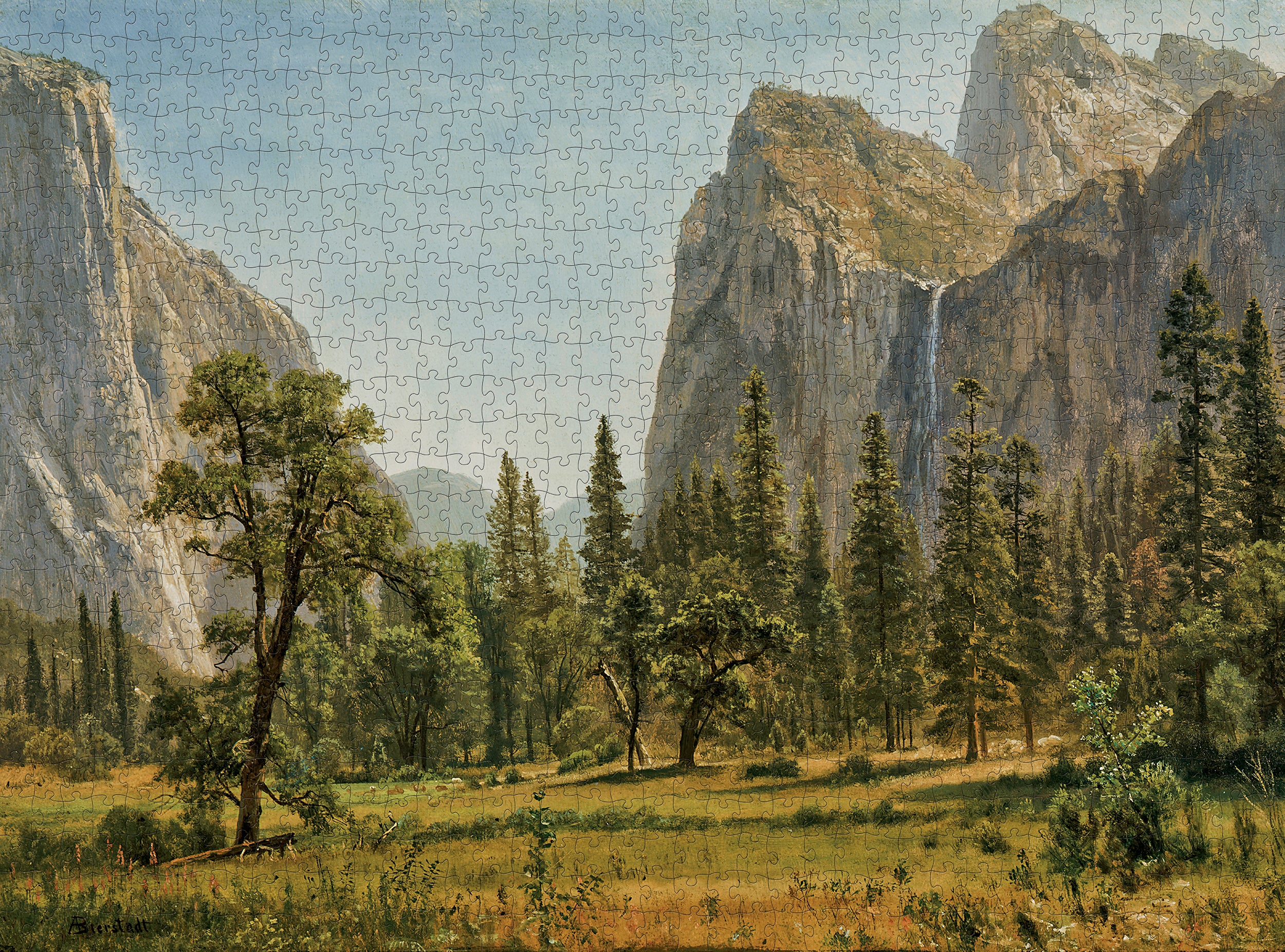 Albert Bierstadt: Bridal Veil Falls, Yosemite 1000-Piece Jigsaw Puzzle - Image 2