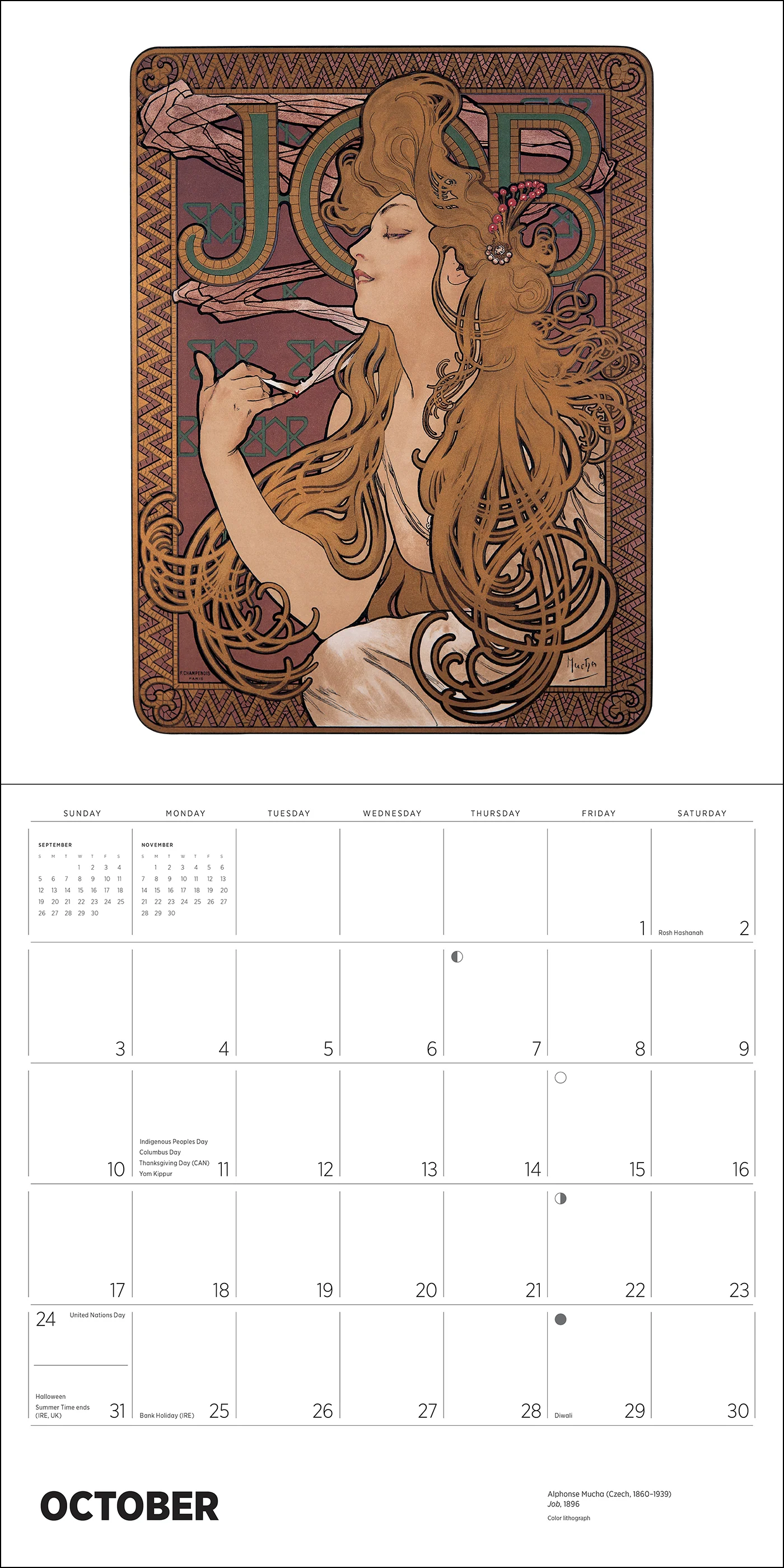 Alphonse Mucha 2027 Wall Calendar - Image 4