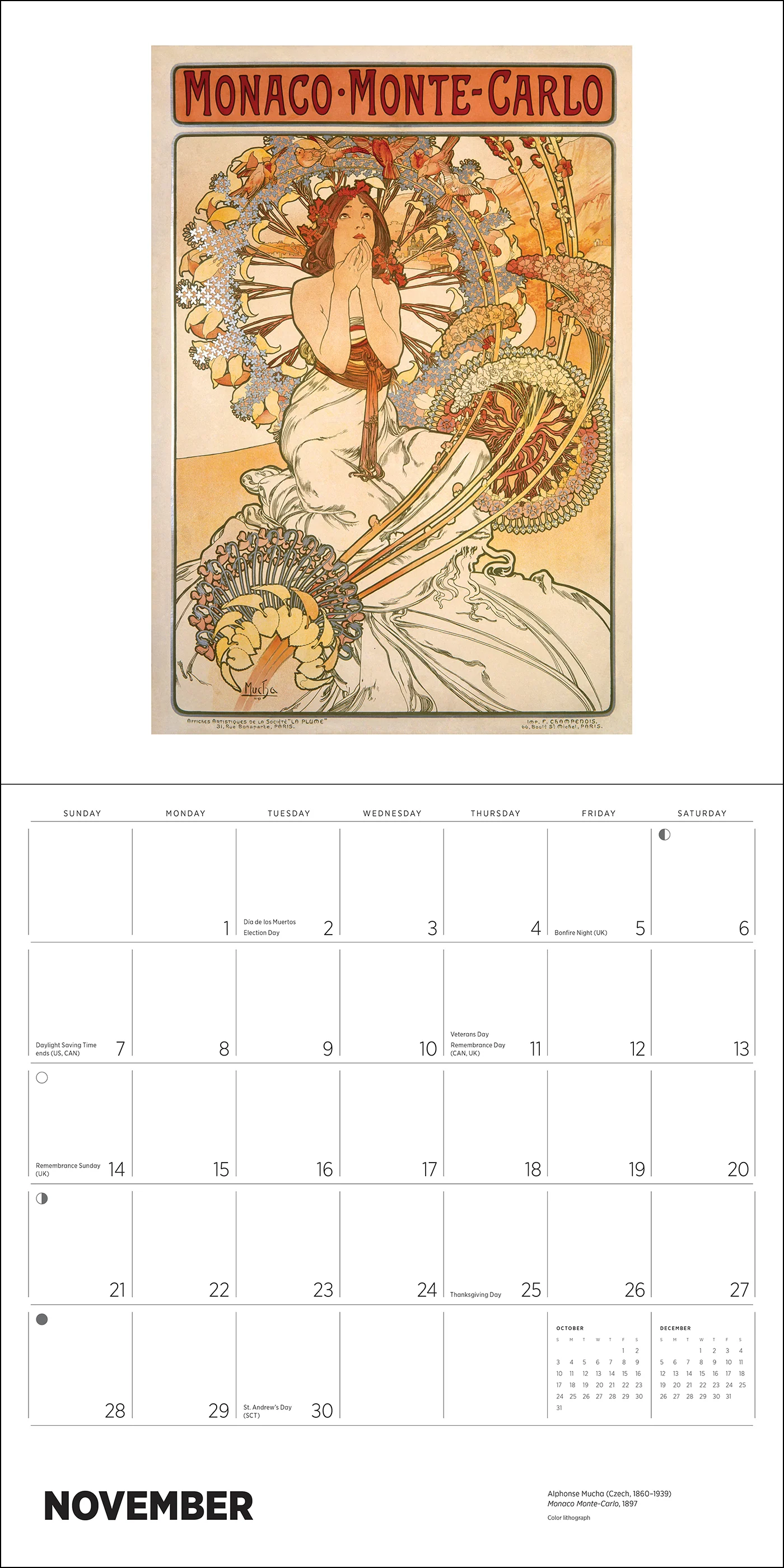 Alphonse Mucha 2027 Wall Calendar - Image 5
