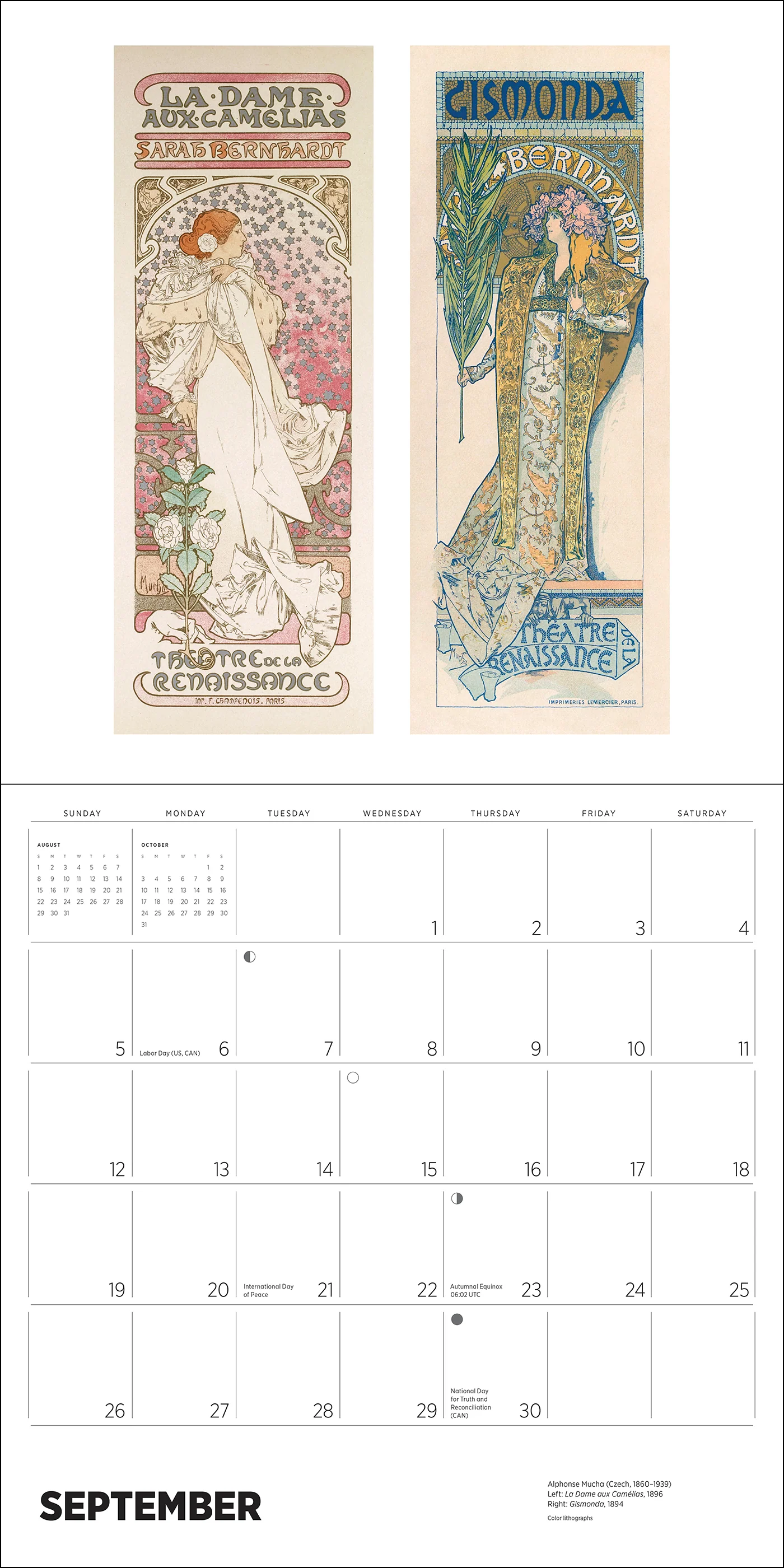 Alphonse Mucha 2027 Wall Calendar - Image 7