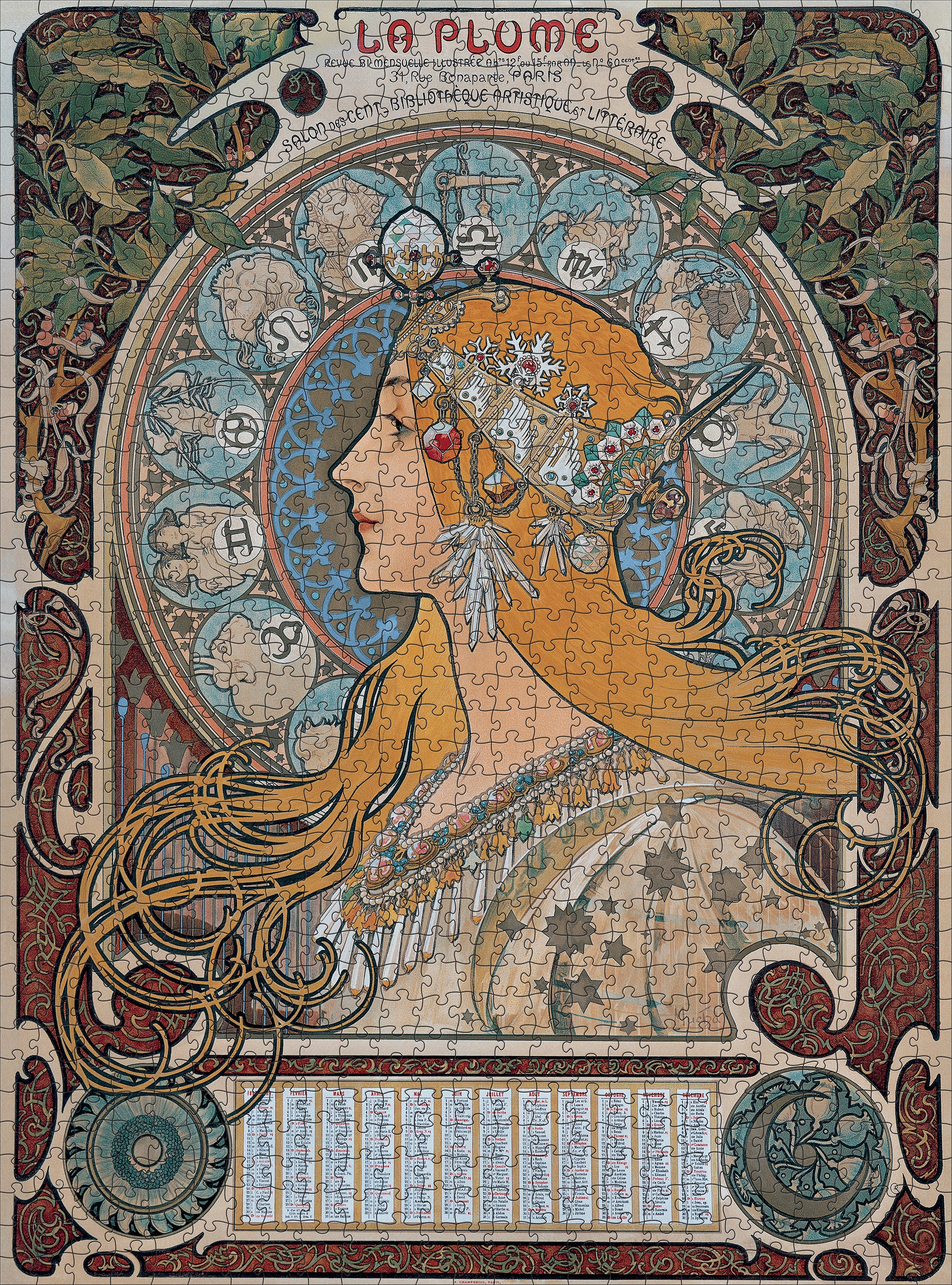 Alphonse Mucha: Zodiac 1000-Piece Jigsaw Puzzle - Image 2