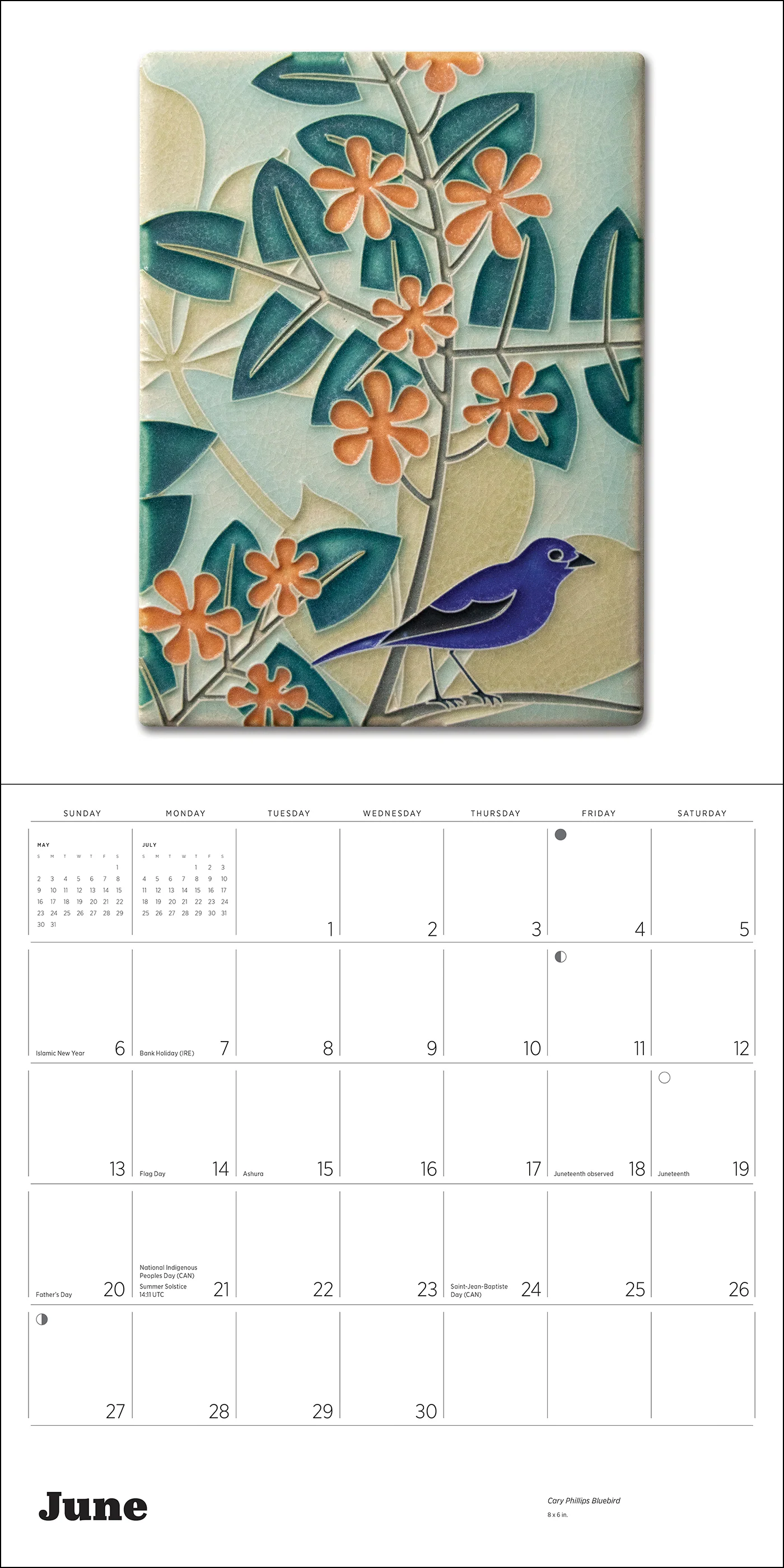 Arts & Crafts Tiles: Made by Motawi Tileworks 2027 Wall Calendar - Image 6