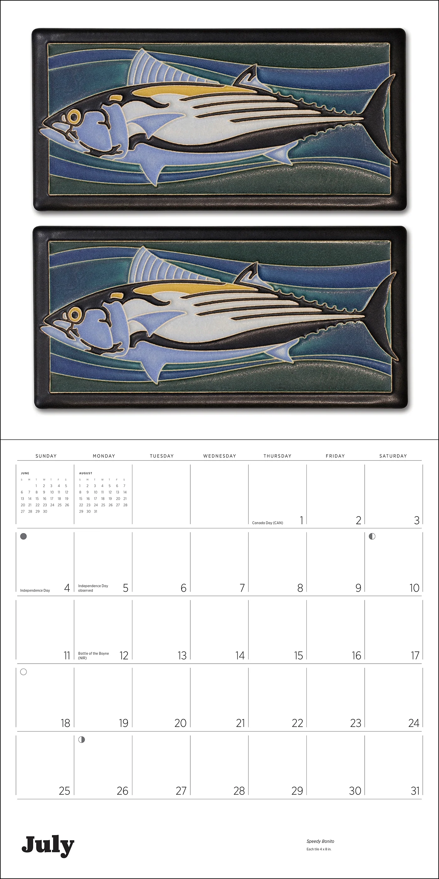 Arts & Crafts Tiles: Made by Motawi Tileworks 2027 Wall Calendar - Image 7