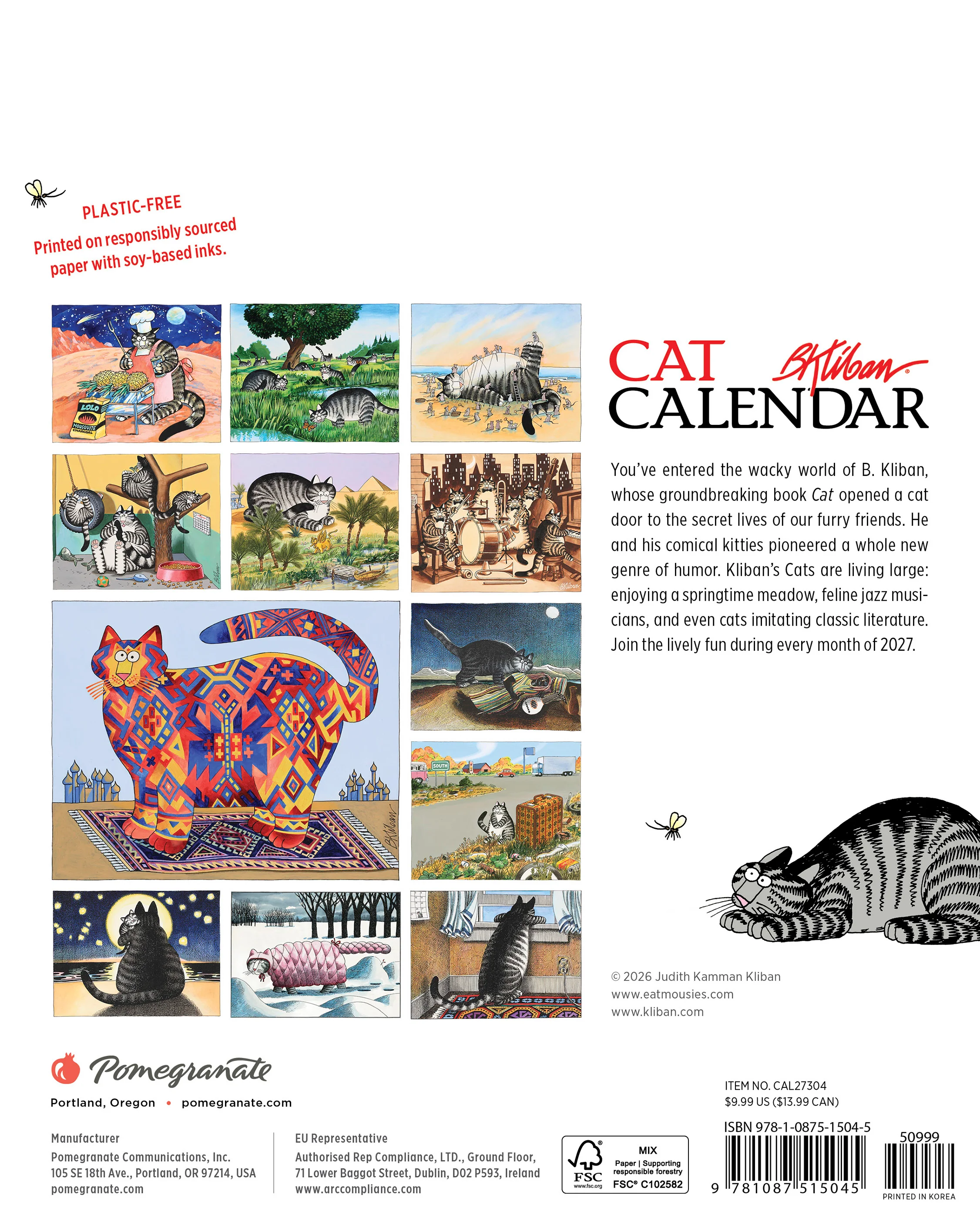 B. Kliban: CatCalendar 2027 Mini Wall Calendar - Image 8