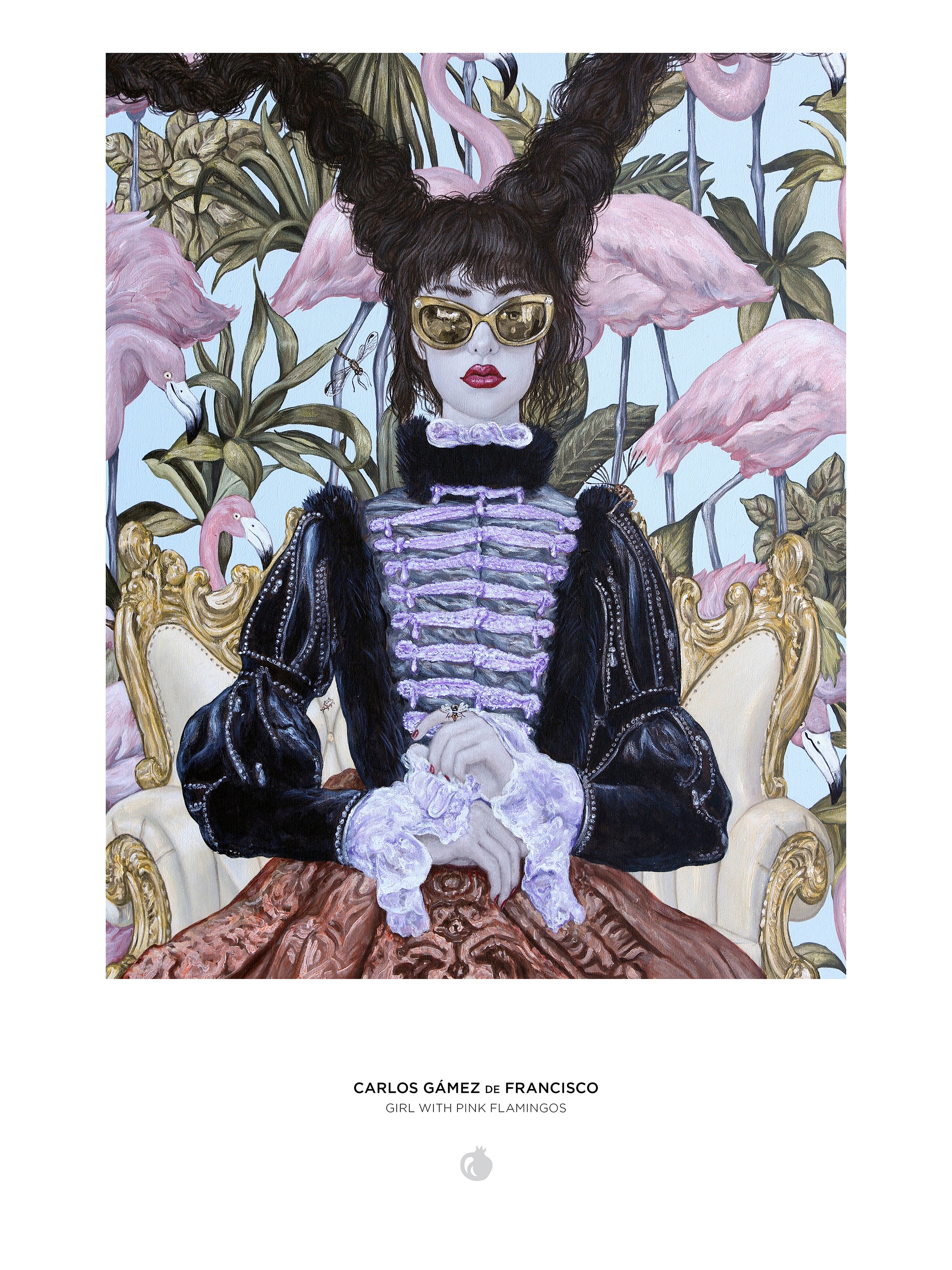 Carlos Gámez de Francisco: Girl with Pink Flamingos 1000-Piece Jigsaw Puzzle - Image 3