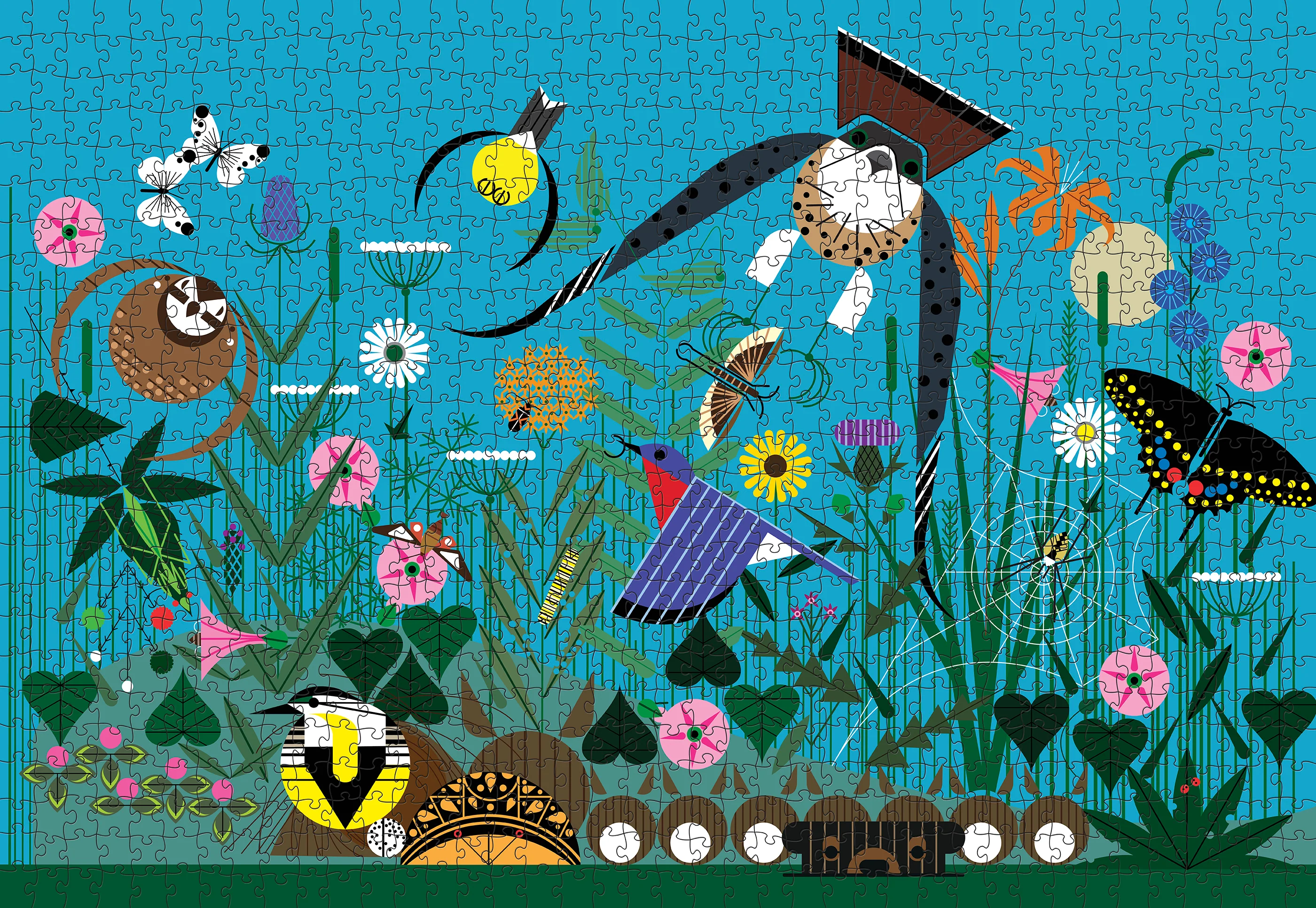 Charley Harper: Wild Summer 1000-Piece Jigsaw Puzzle - Image 2
