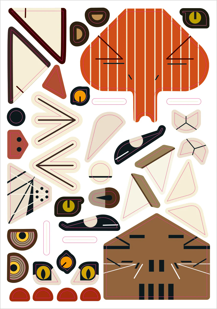 Charley Harper's Sticky Critters, Volume 2: Animals in America's National Parks Sticker Kit - Image 3
