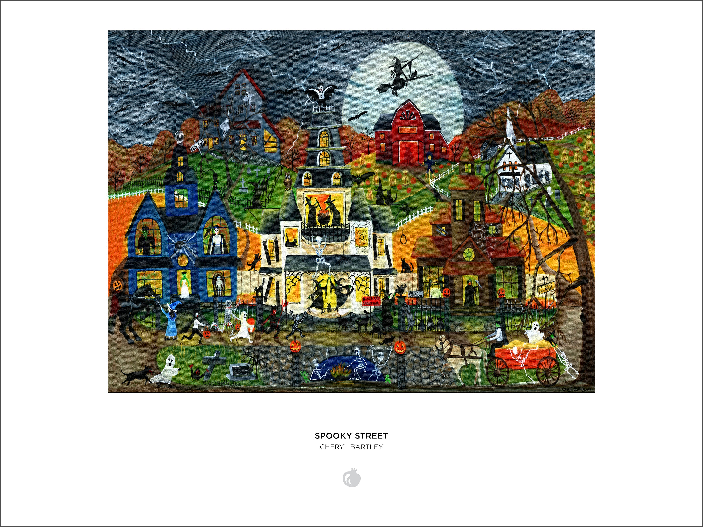 Cheryl Bartley: Spooky Street 1000-Piece Jigsaw Puzzle - Image 3