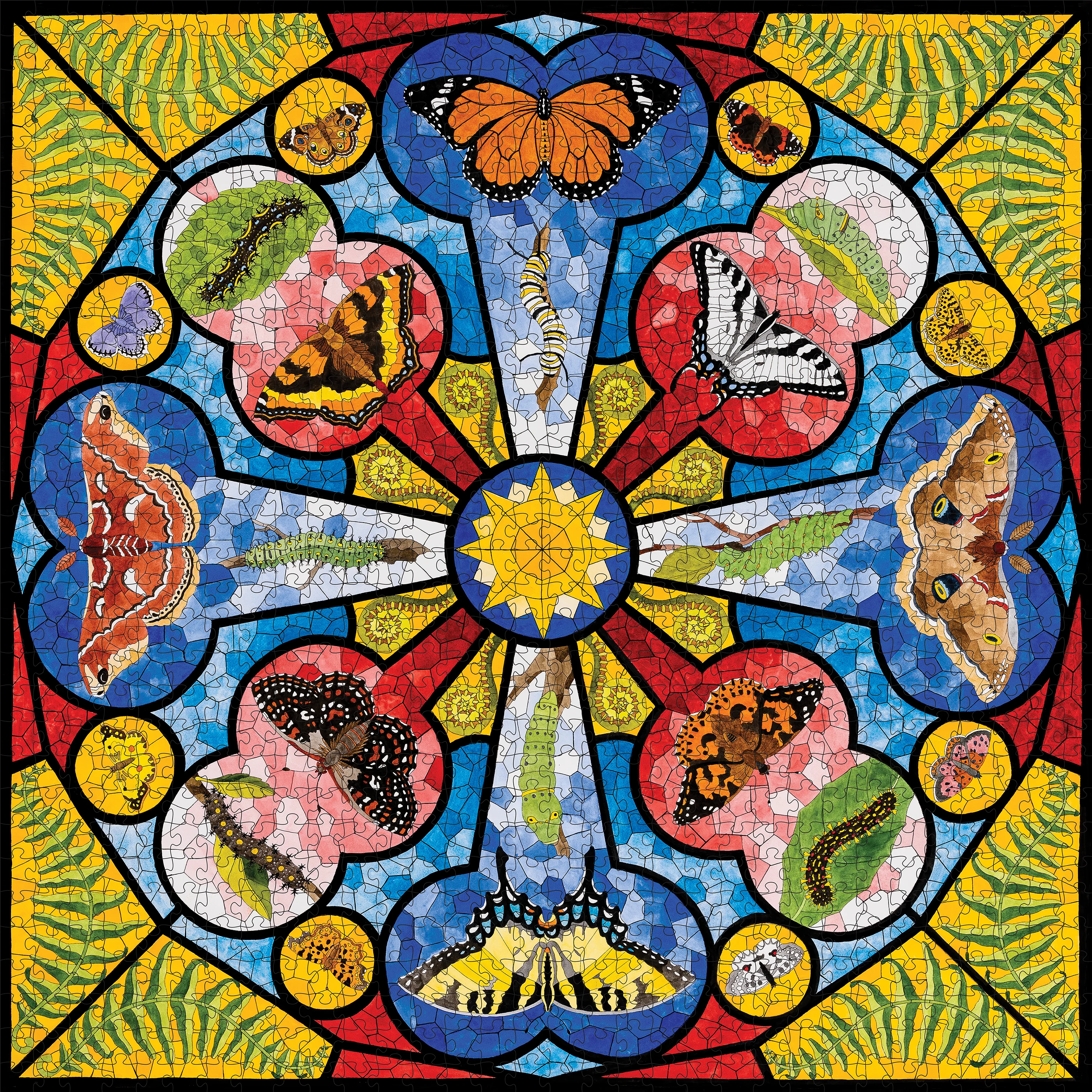 David Cohen: Butterfly Rose Window 1000-Piece Jigsaw Puzzle - Image 2