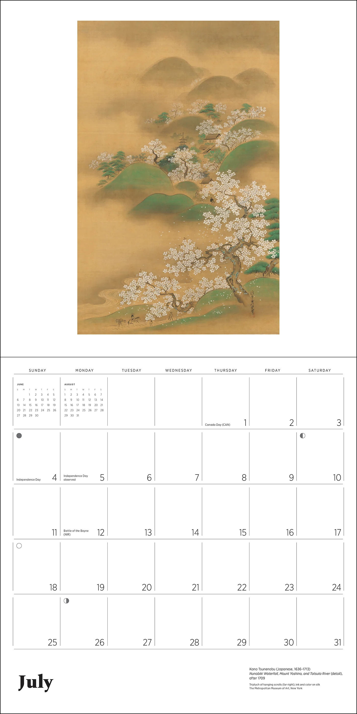 Dreams of Edo: Japanese Scrolls & Screens 2027 Wall Calendar - Image 4