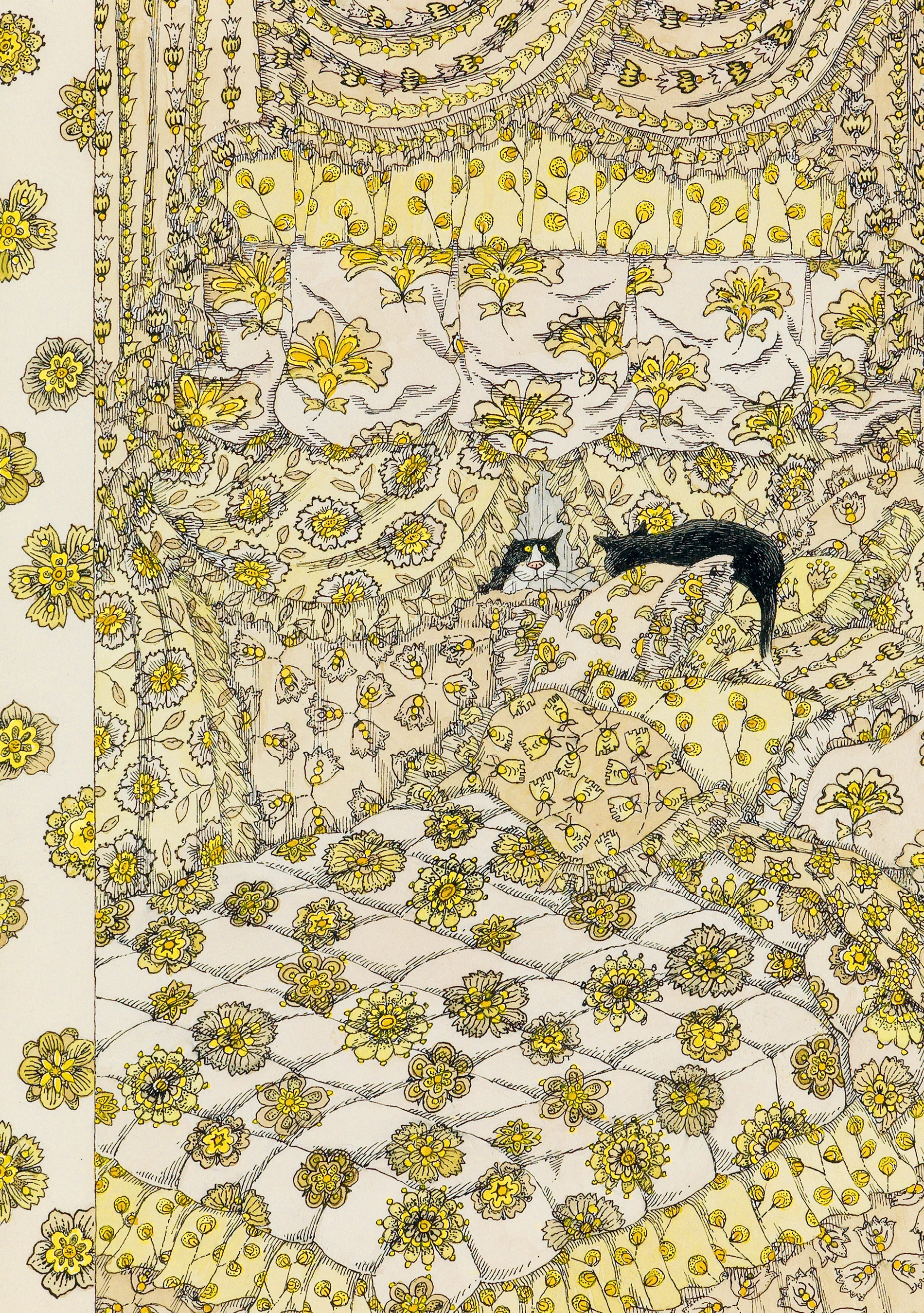 Edward Gorey: Cat Fancy Notecard