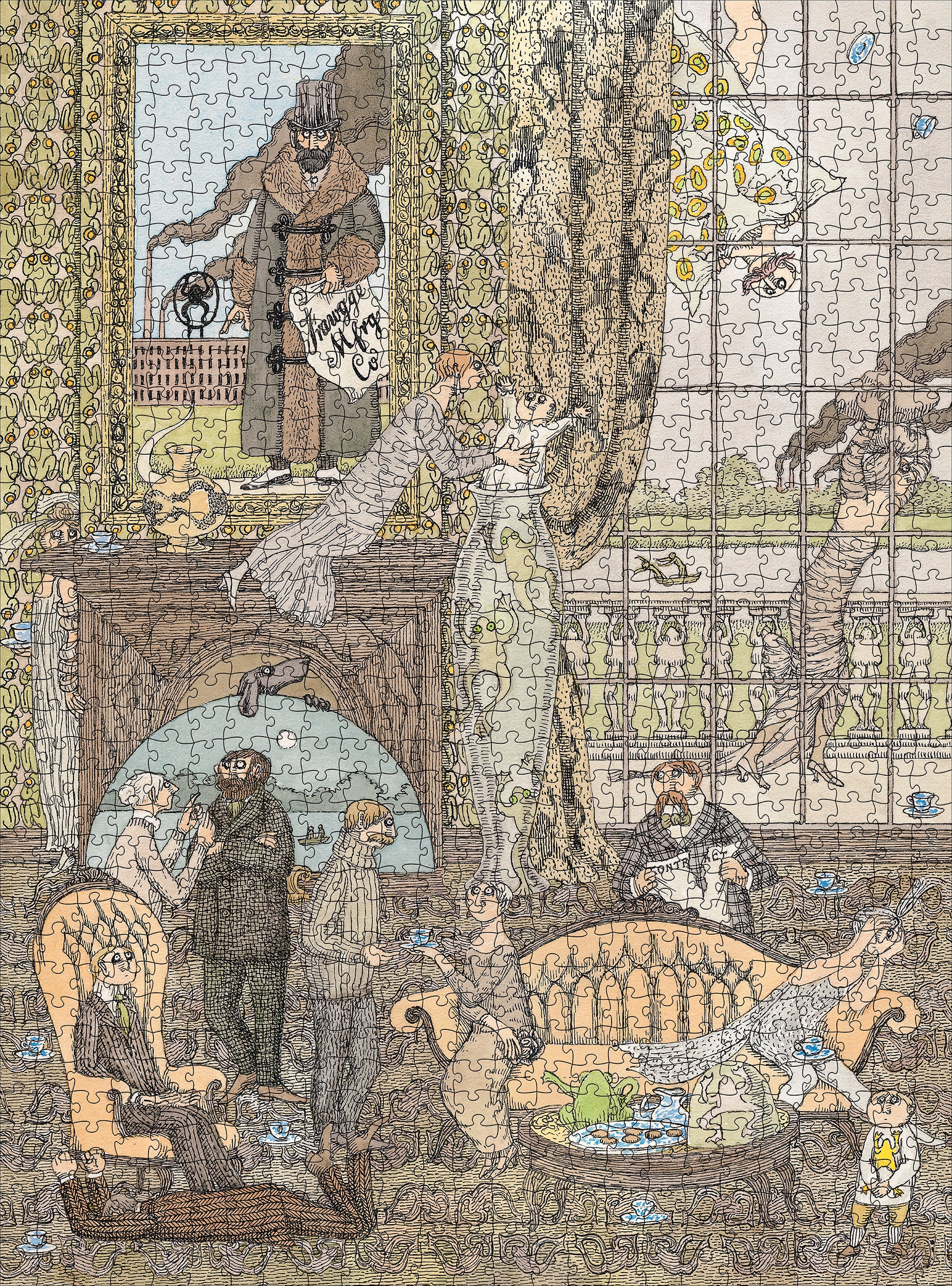 Edward Gorey: Frawgge Mfrg. Co. 1000-piece Jigsaw Puzzle - Image 2