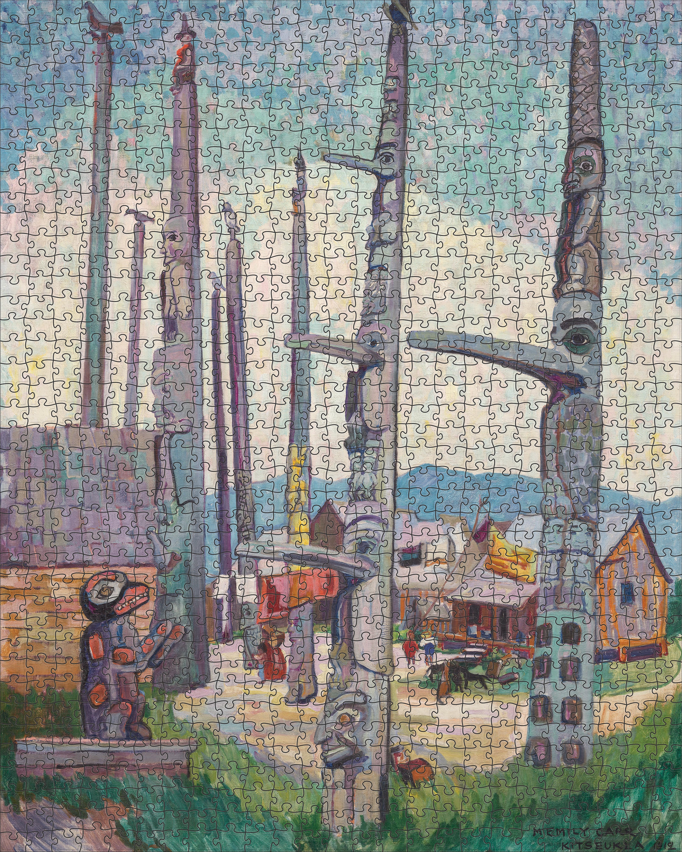 Emily Carr: Totem Poles 1000-Piece Jigsaw Puzzle - Image 2