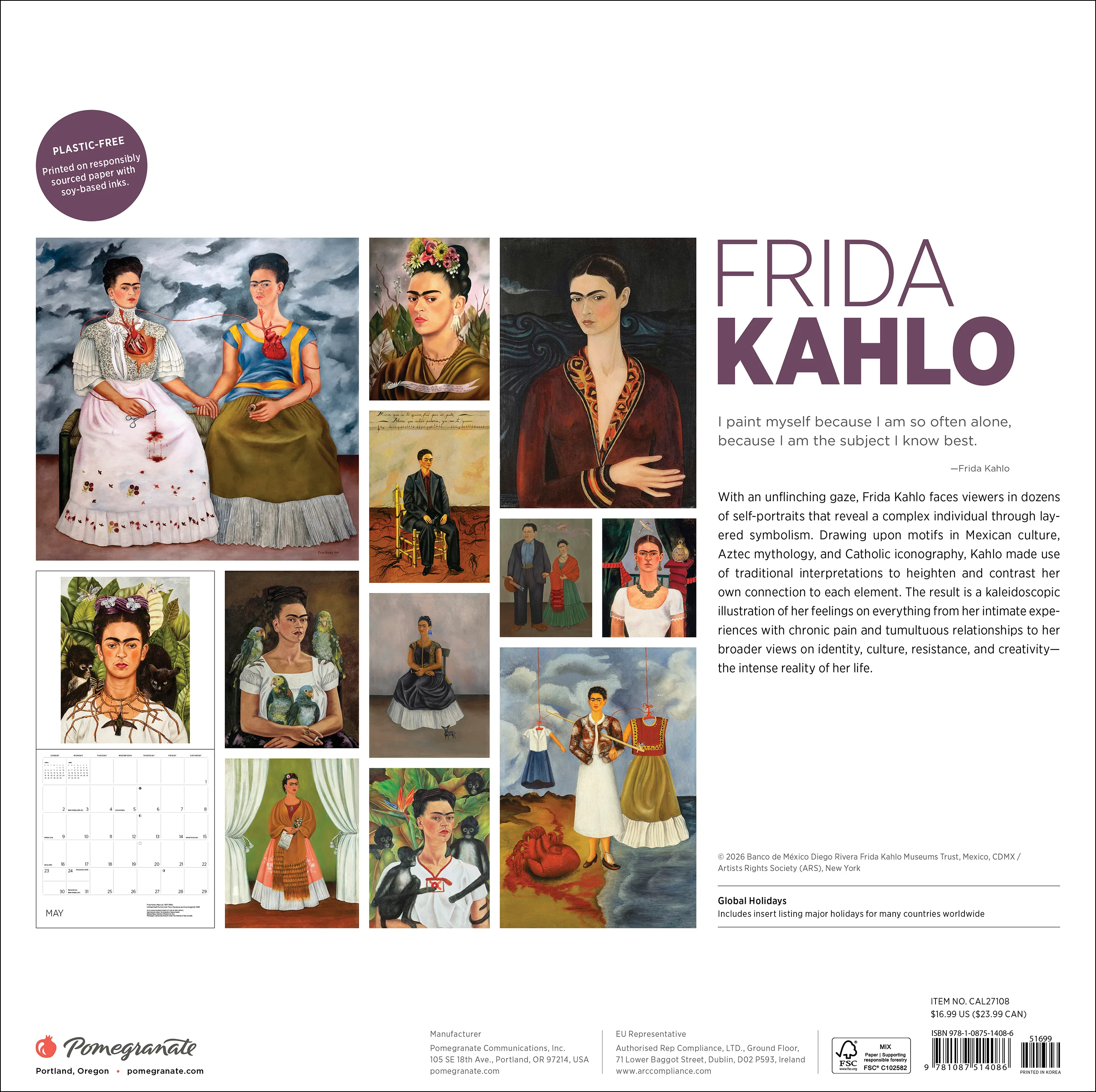 Frida Kahlo 2027 Wall Calendar - Image 8