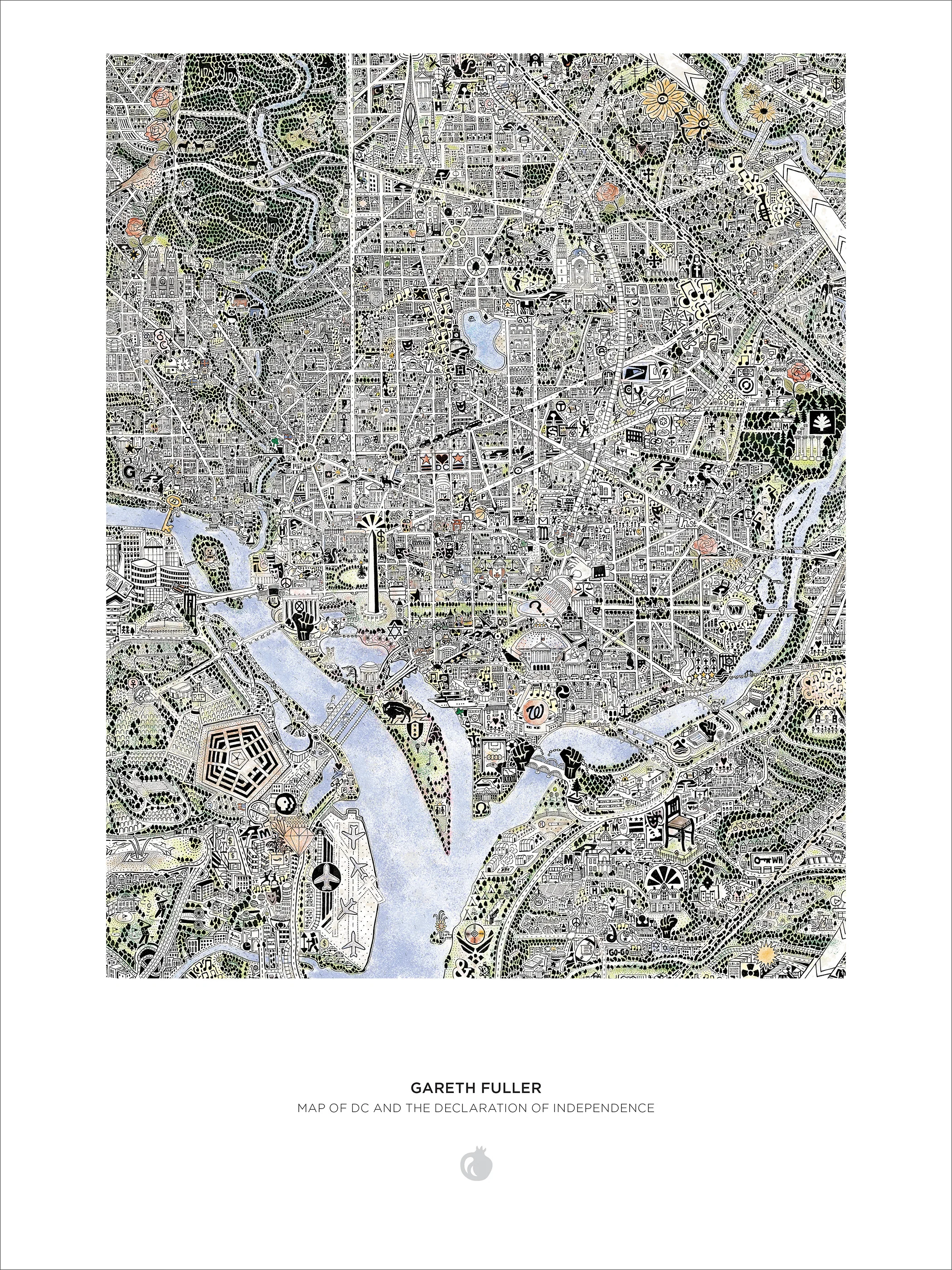 Gareth Fuller: Map of DC and The Declaration of Independence 1000-Piece Double Sided Jigsaw Puzzle - Image 4