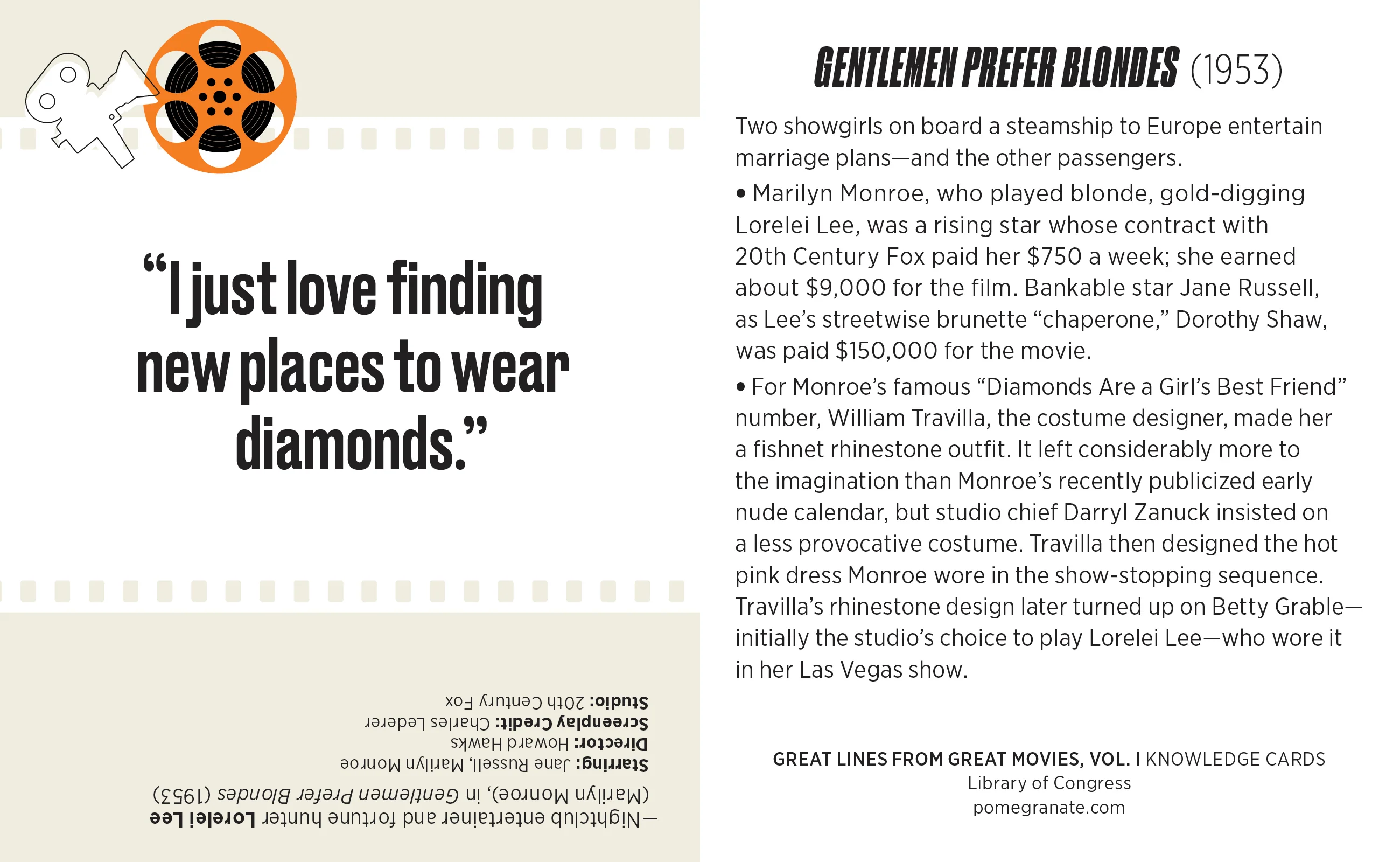 Great Lines from Great Movies, Vol. I Knowledge Cards - Image 4
