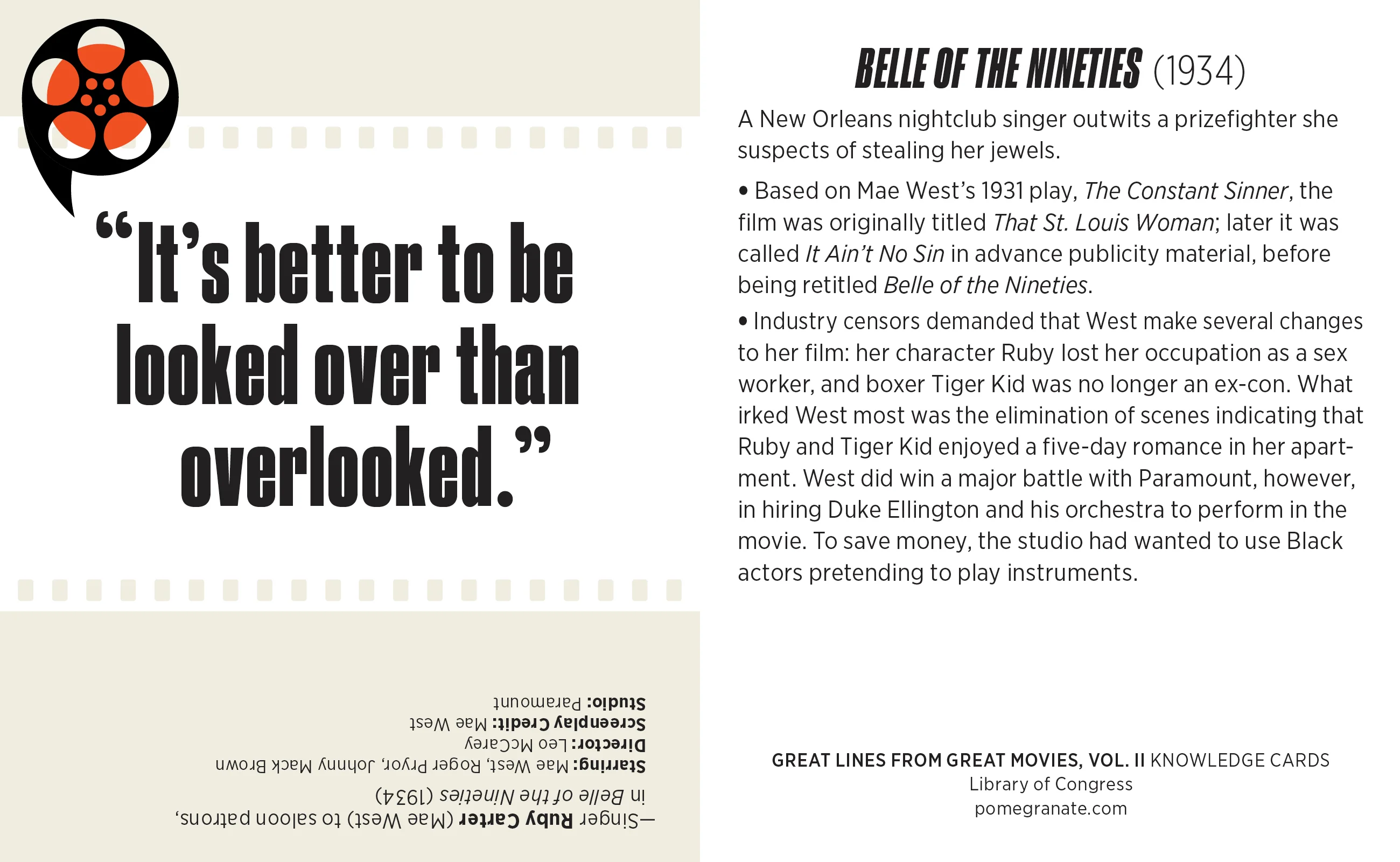 Great Lines from Great Movies, Vol. II Knowledge Cards - Image 5