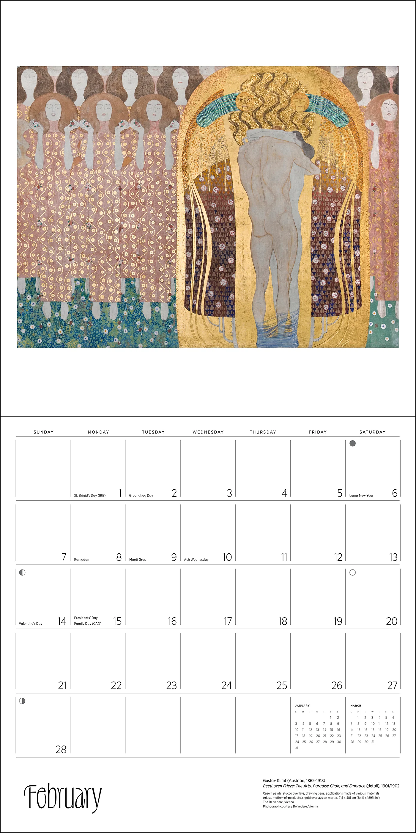 Gustav Klimt 2027 Wall Calendar - Image 3