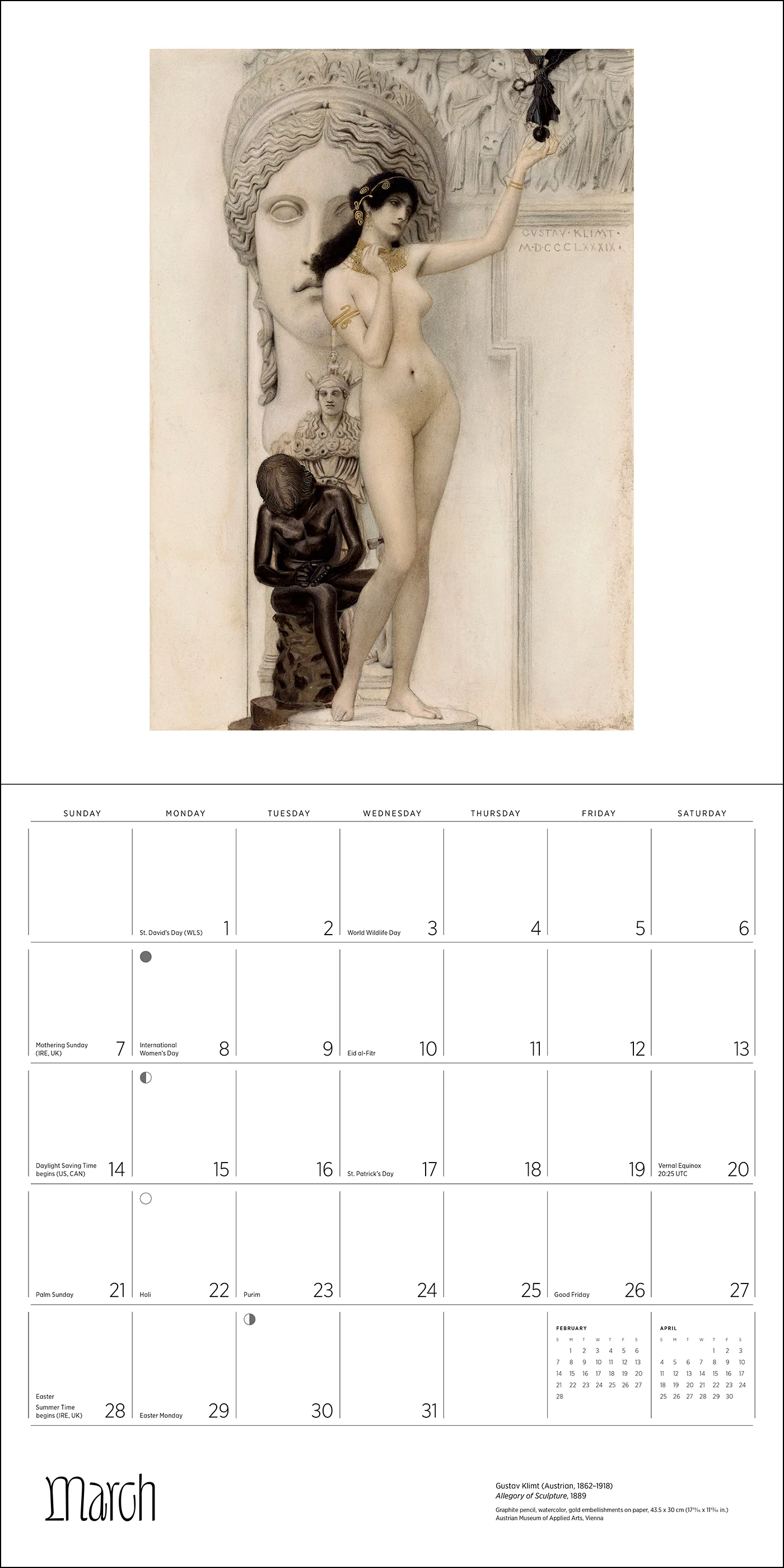 Gustav Klimt 2027 Wall Calendar - Image 4