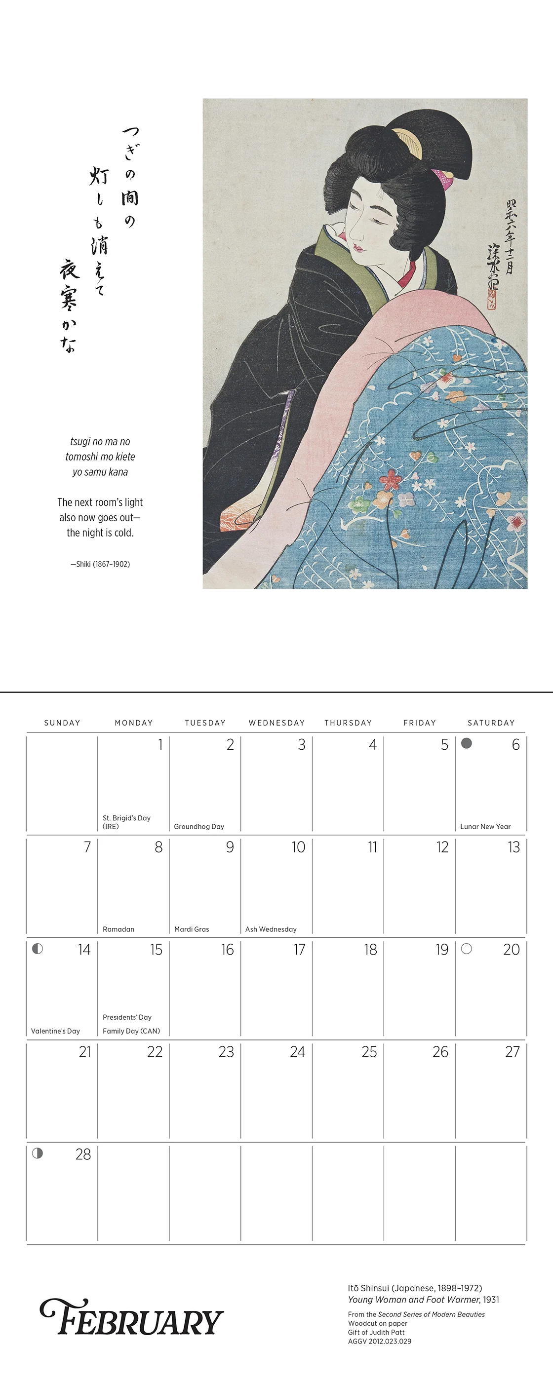Haiku: Japanese Art and Poetry 2027 Mini Wall Calendar - Image 6