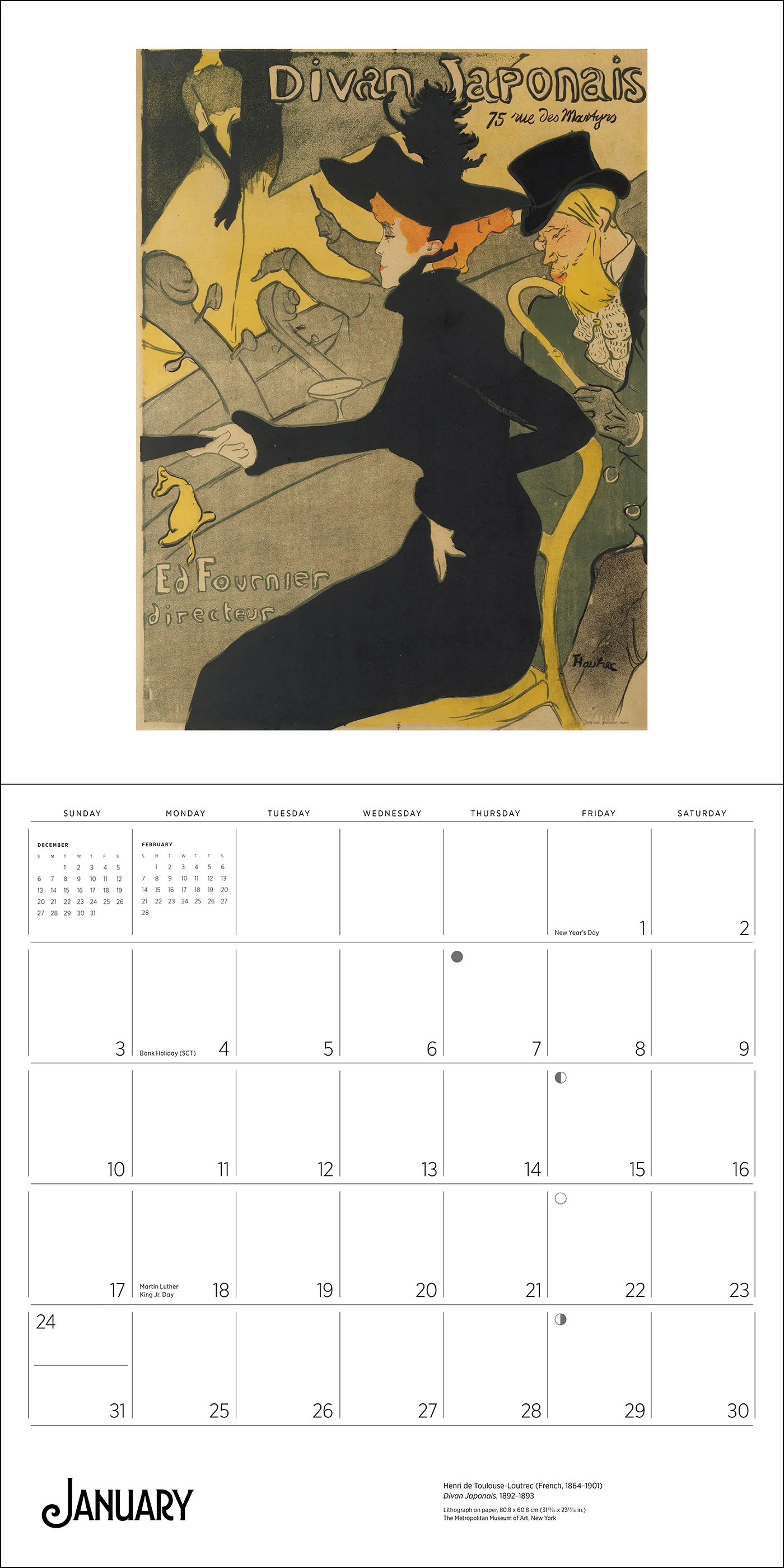 Henri de Toulouse-Lautrec 2027 Wall Calendar - Image 3