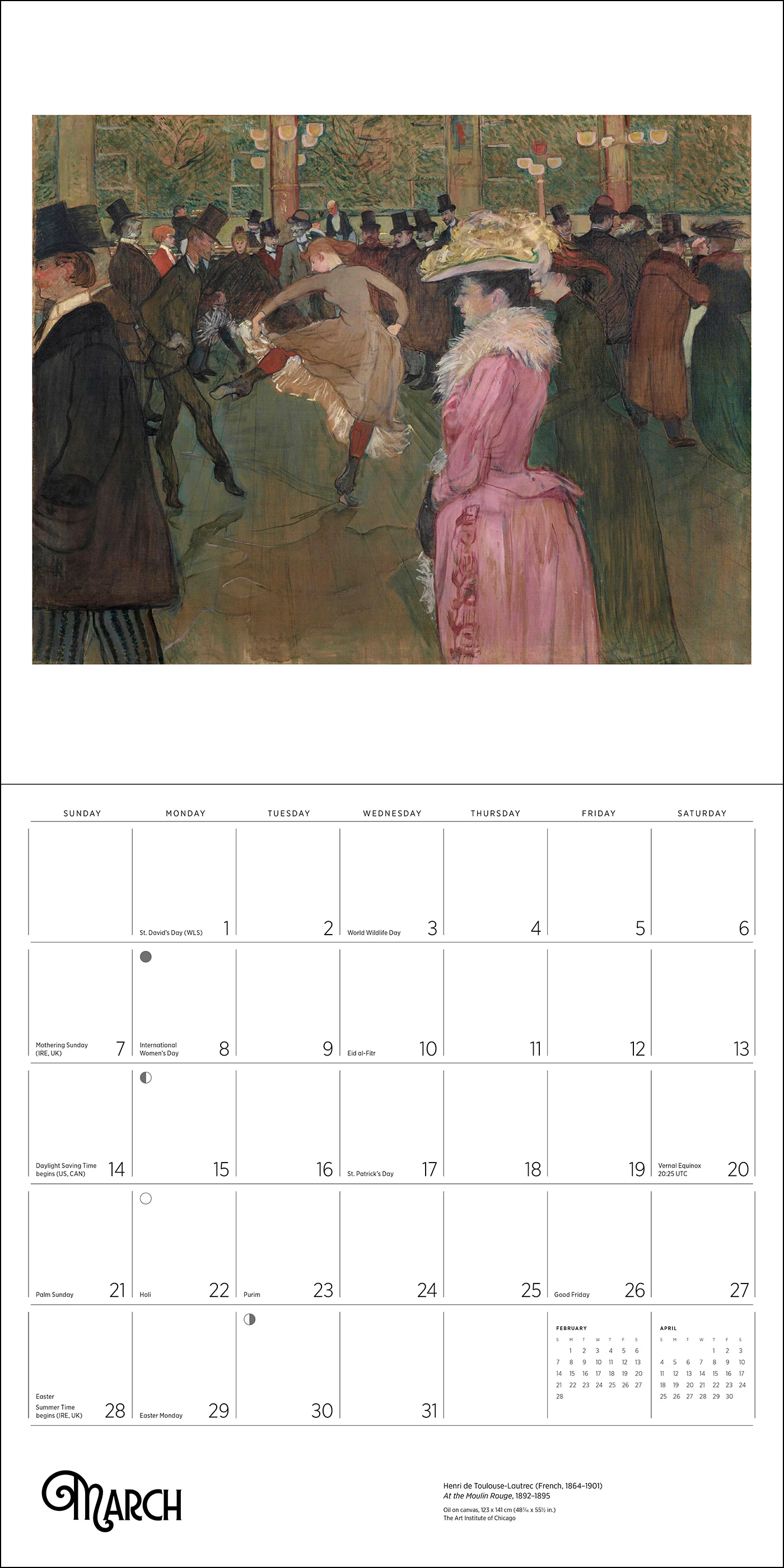 Henri de Toulouse-Lautrec 2027 Wall Calendar - Image 5