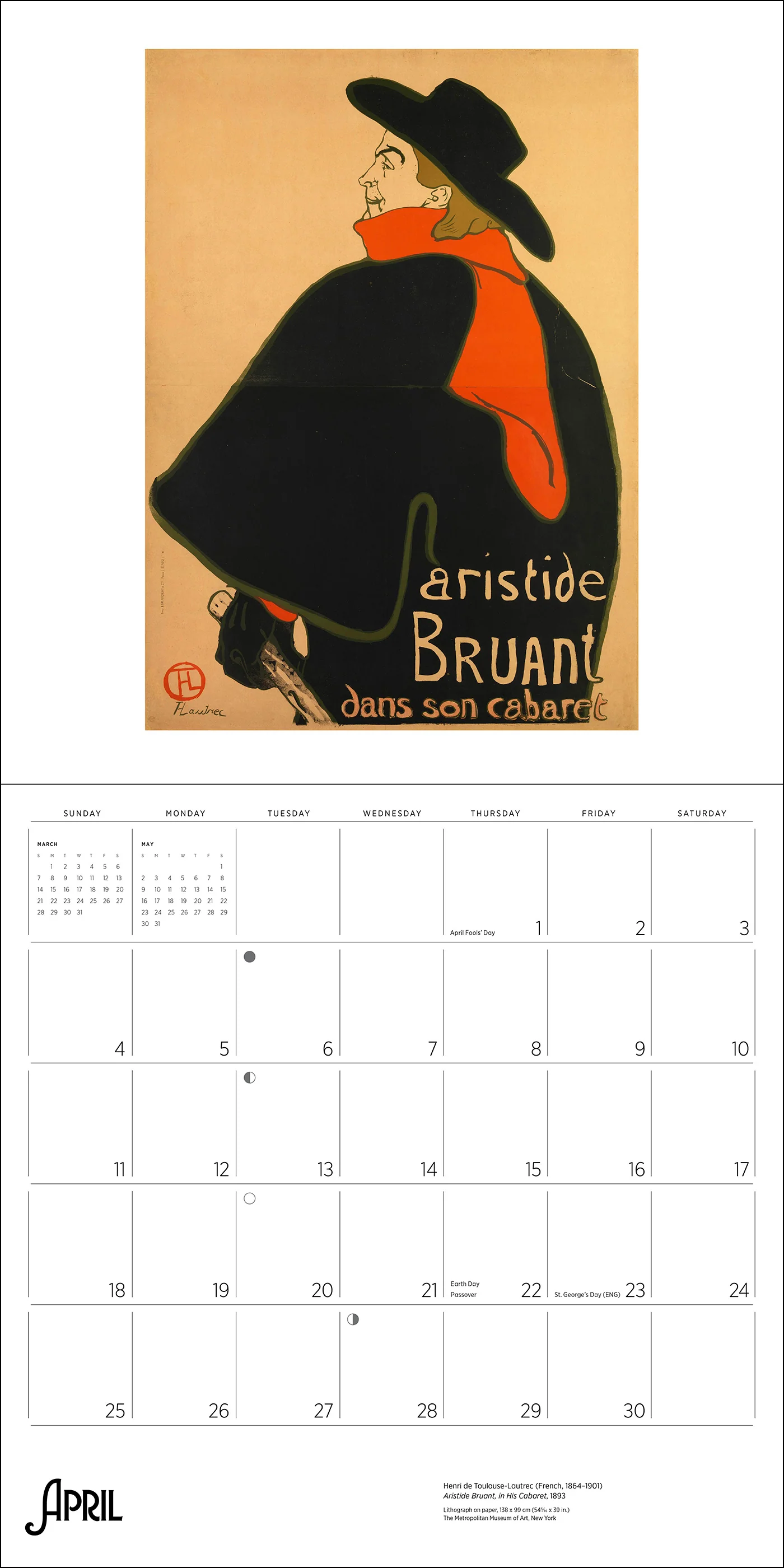 Henri de Toulouse-Lautrec 2027 Wall Calendar - Image 6