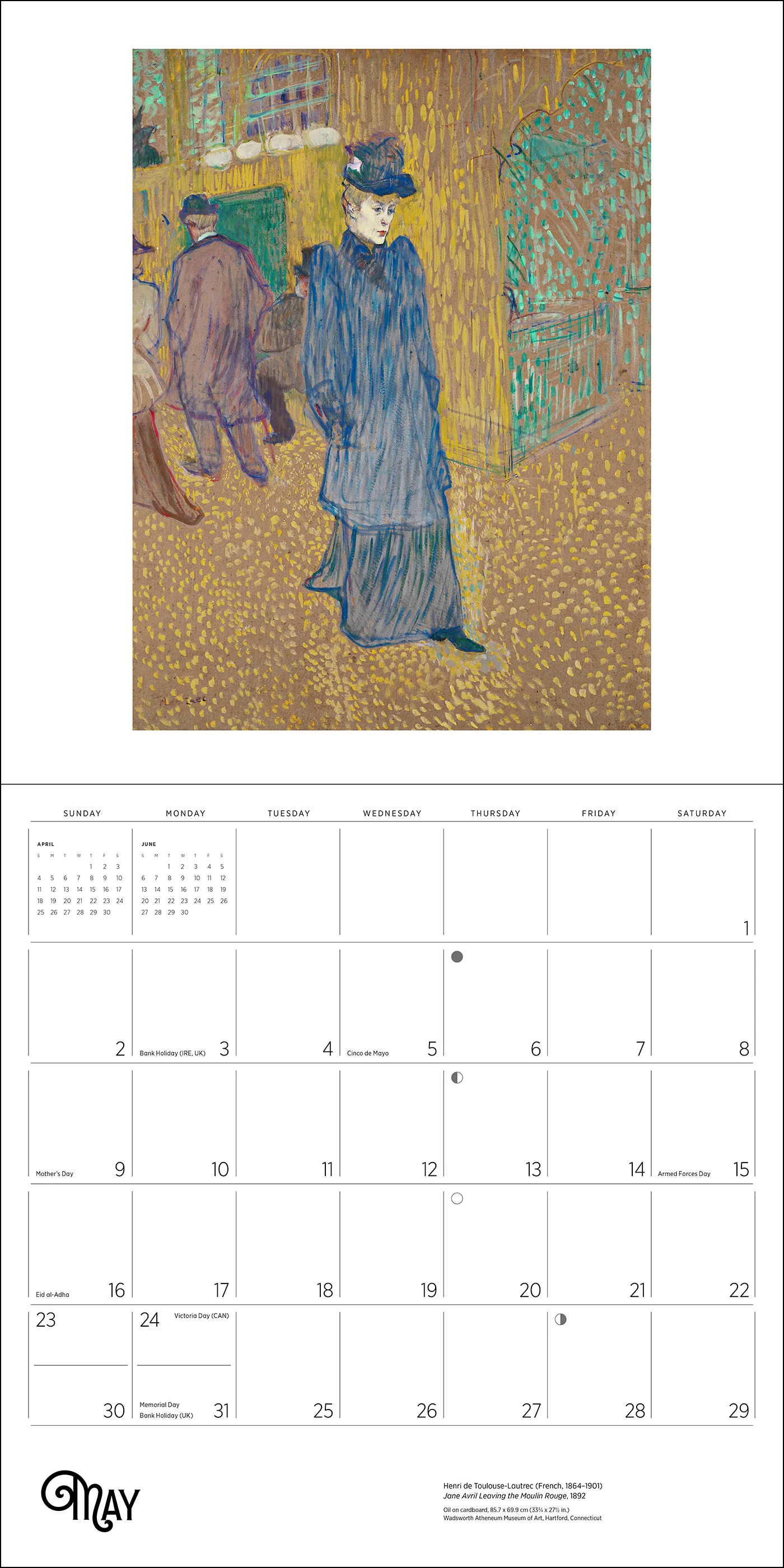 Henri de Toulouse-Lautrec 2027 Wall Calendar - Image 7