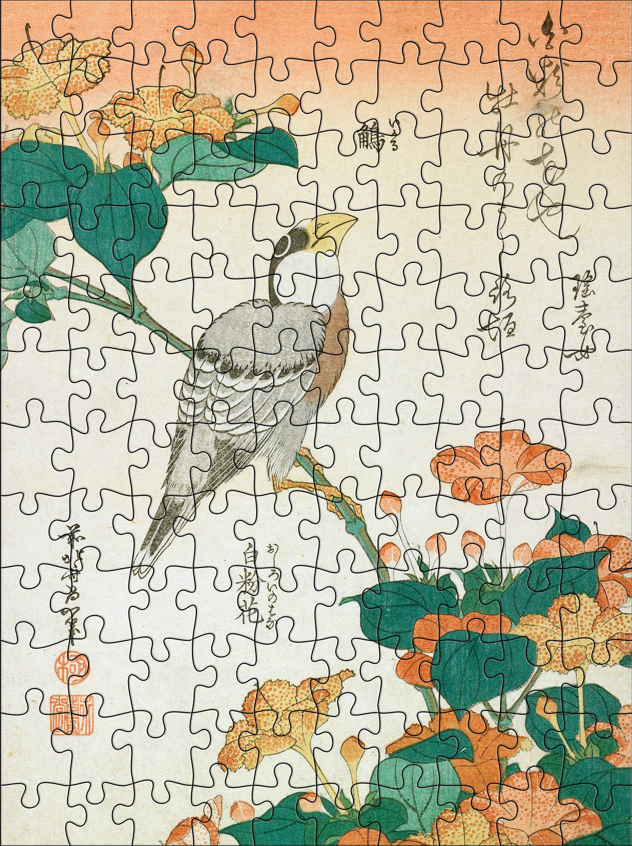 Hokusai 120-Piece Double-Sided Jigsaw Puzzle Set - Image 3