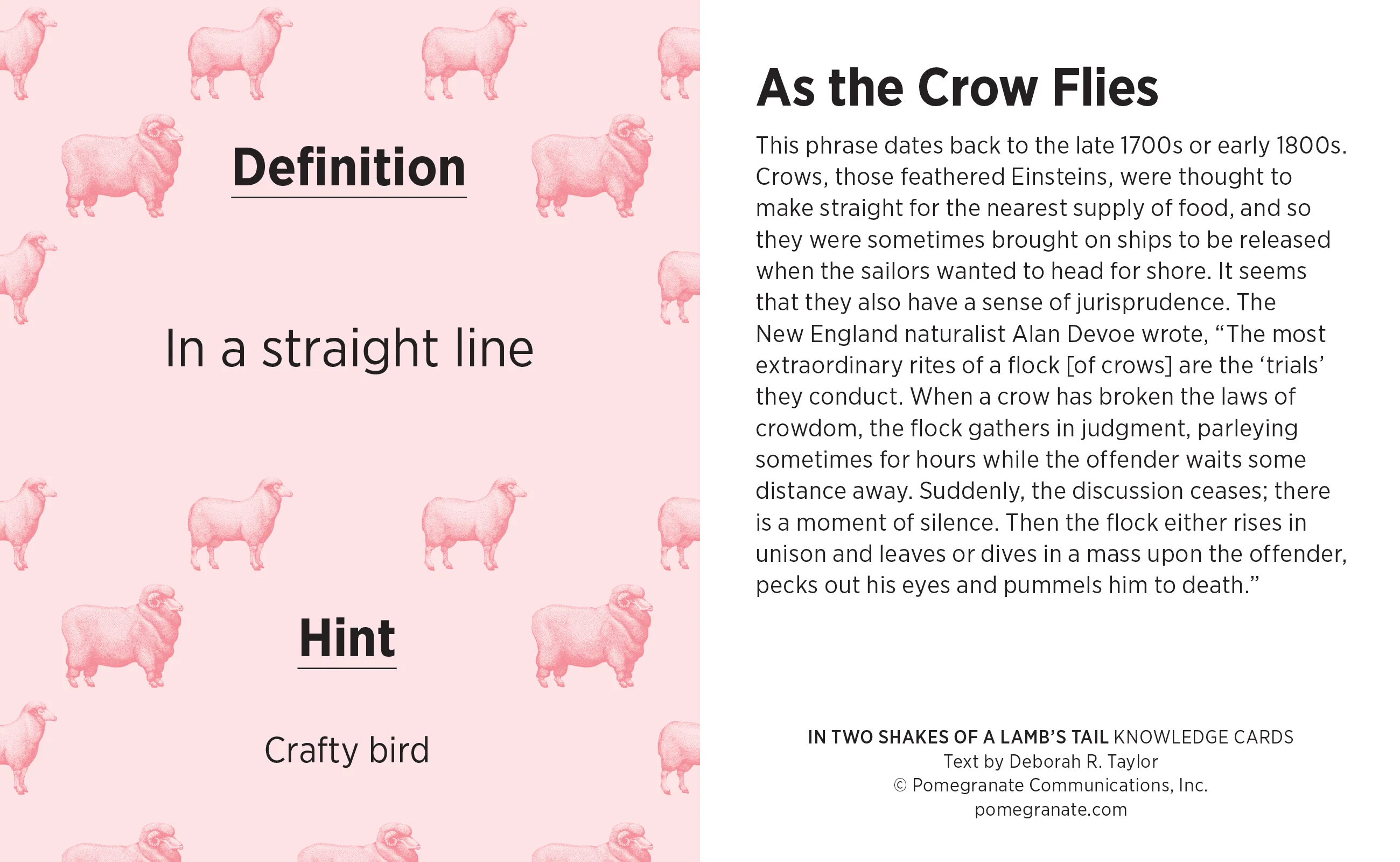 In Two Shakes of a Lamb's Tail: A Quiz Deck of Curious Sayings Knowledge Cards - Image 5