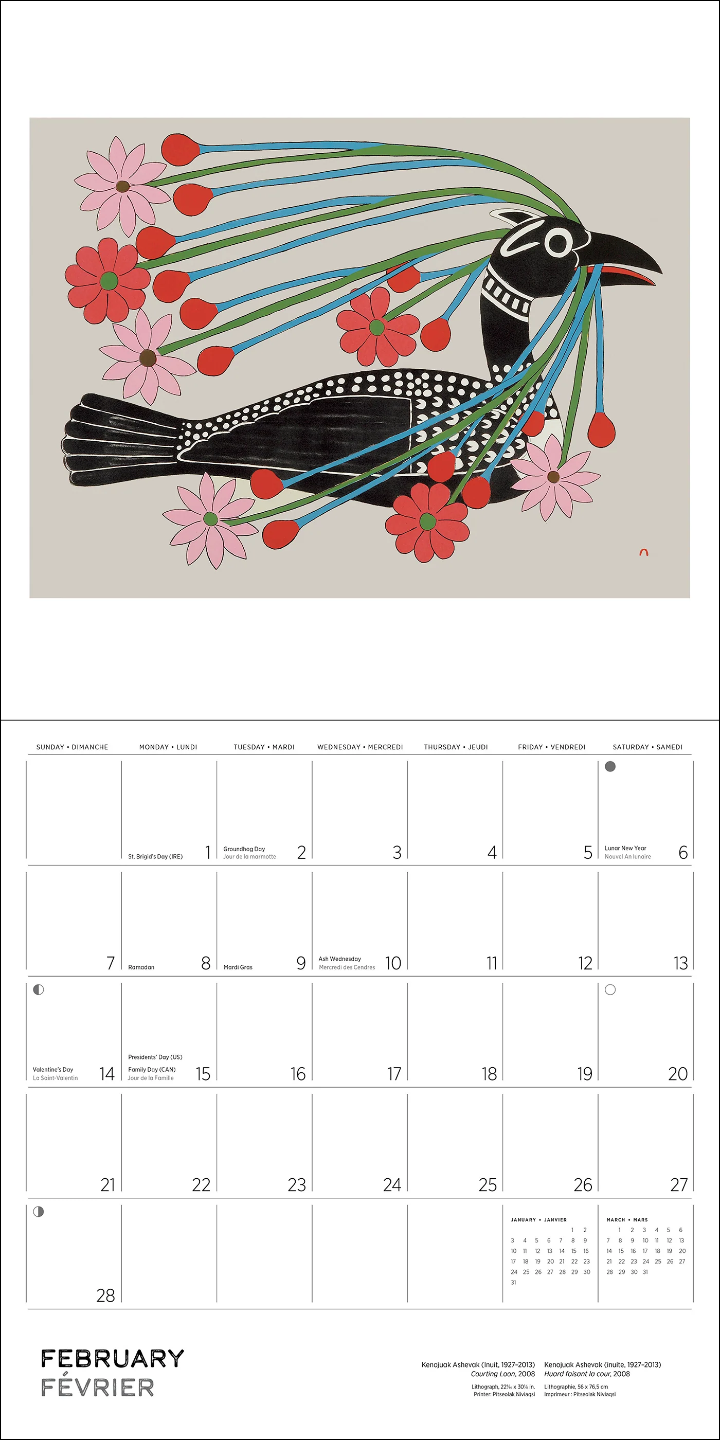 Kenojuak Ashevak 2027 Wall Calendar - Image 3