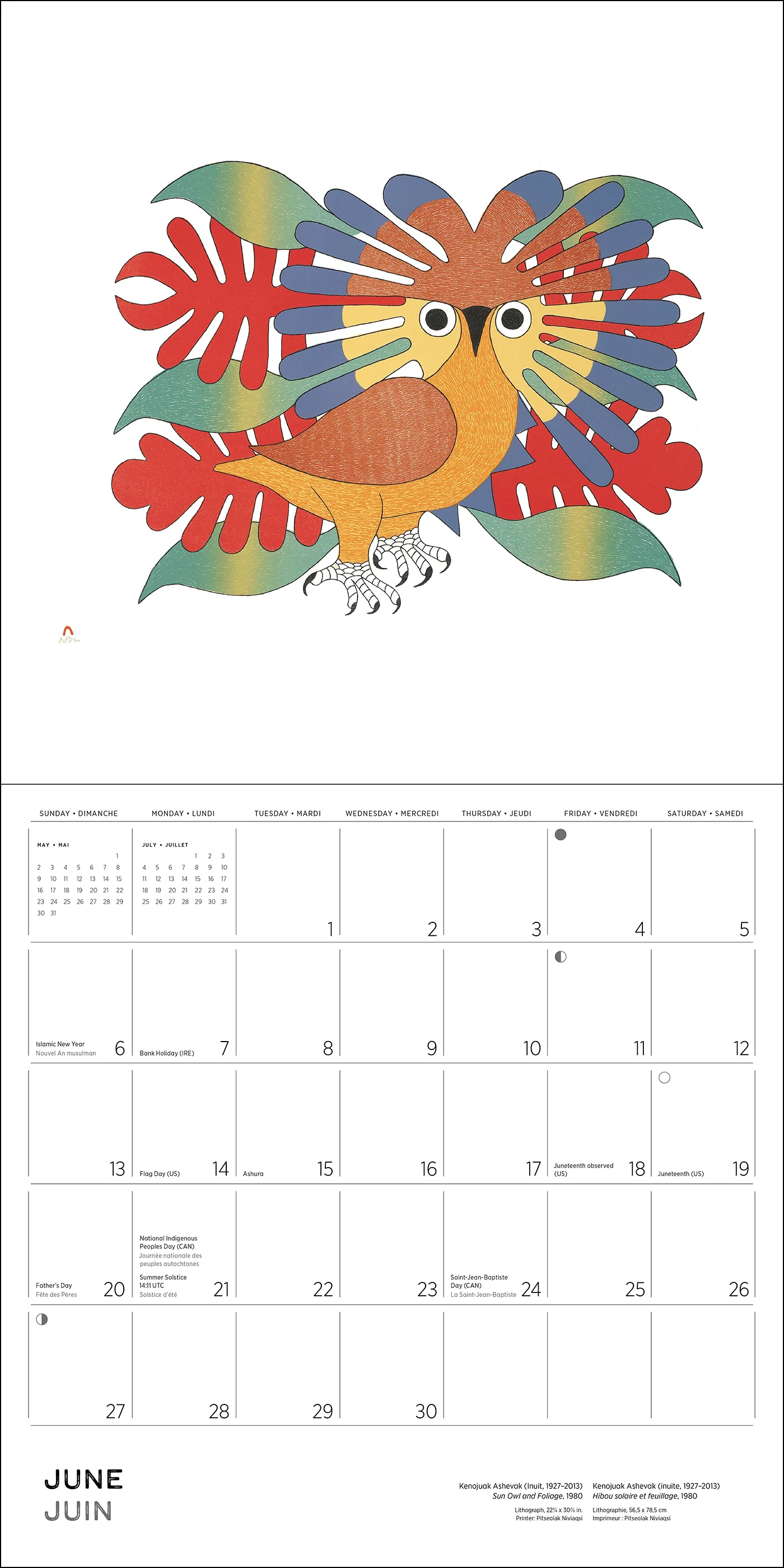 Kenojuak Ashevak 2027 Wall Calendar - Image 7