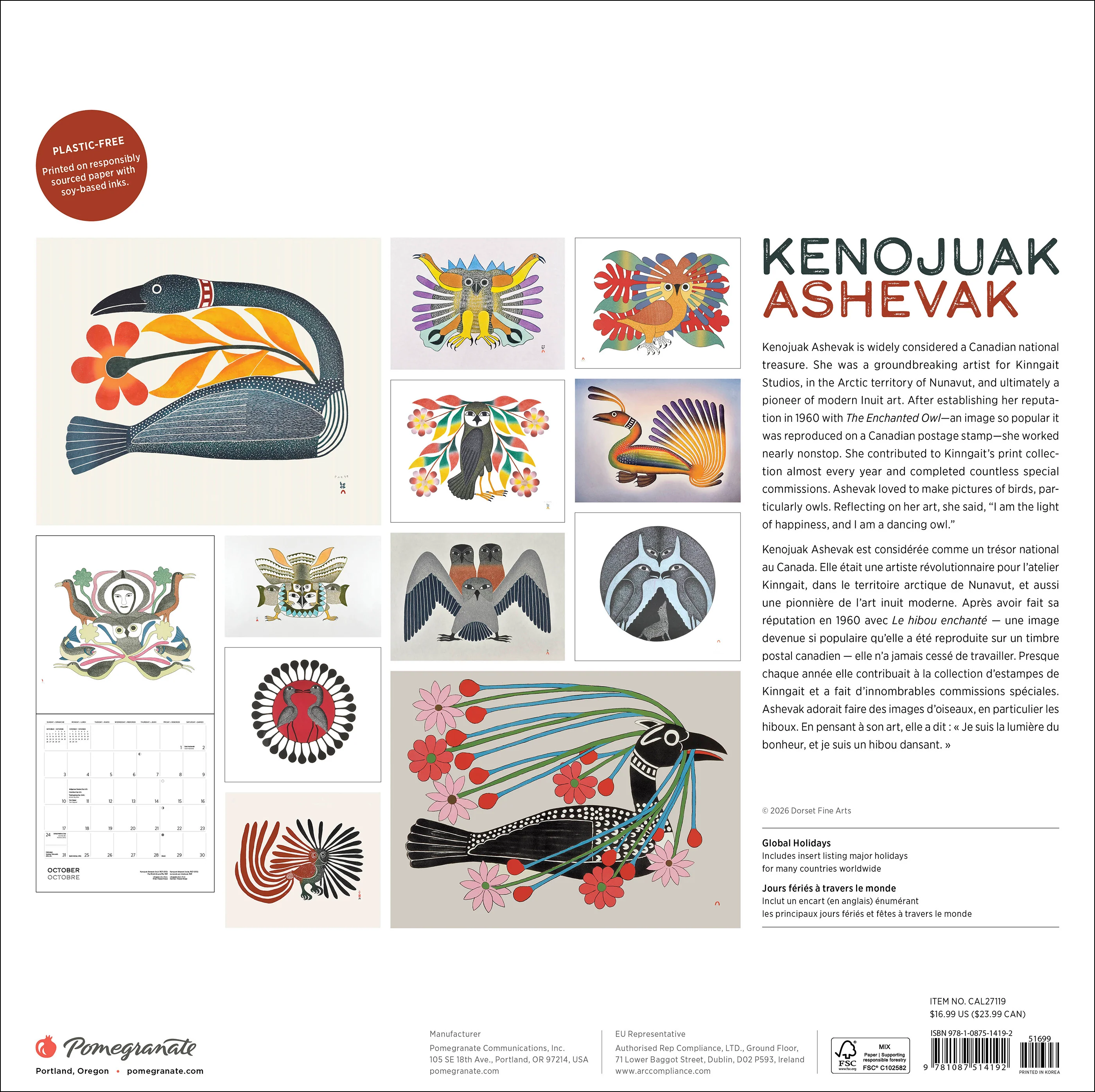 Kenojuak Ashevak 2027 Wall Calendar - Image 8