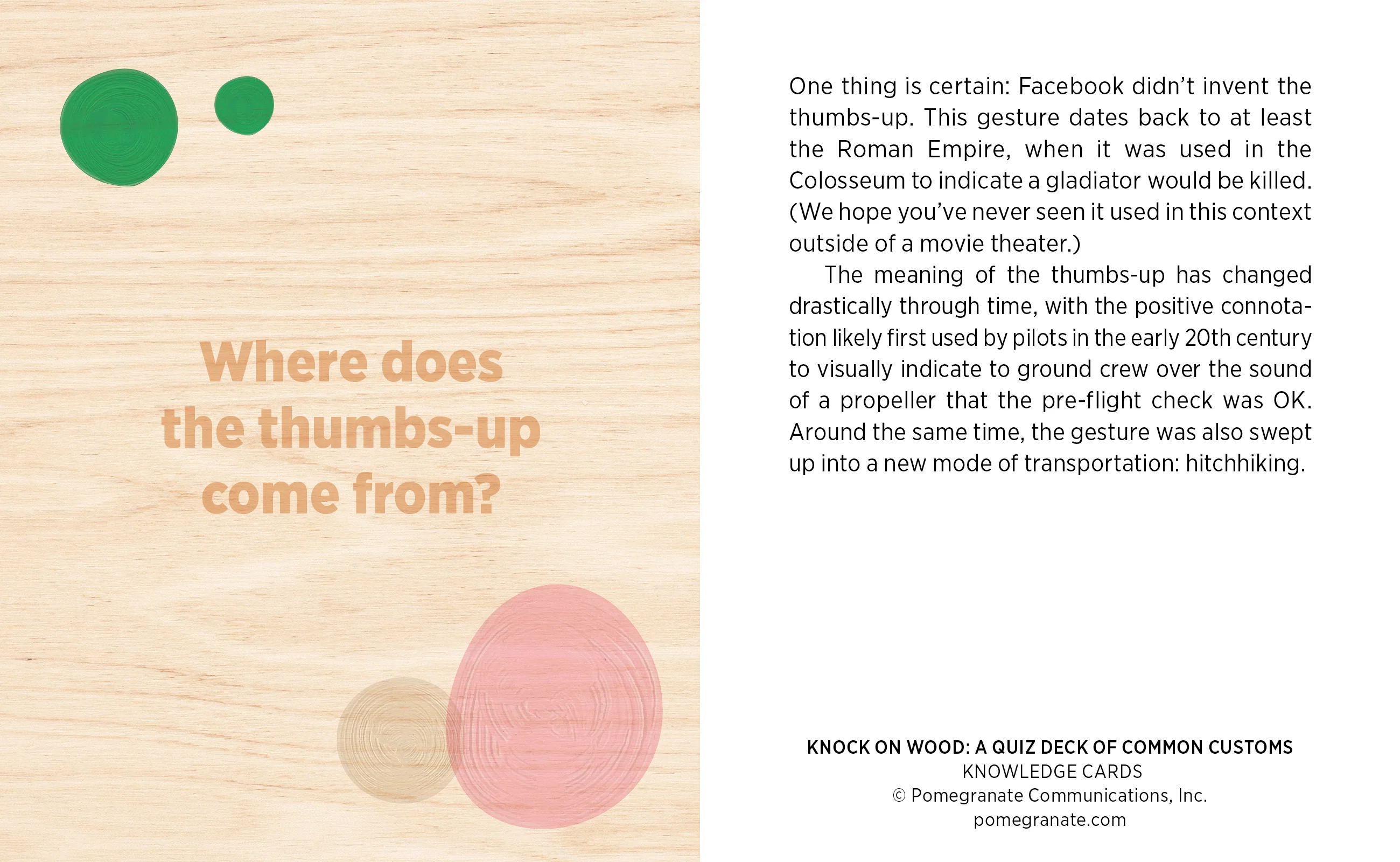 Knock on Wood: A Quiz Deck of Common Customs Knowledge Cards - Image 4