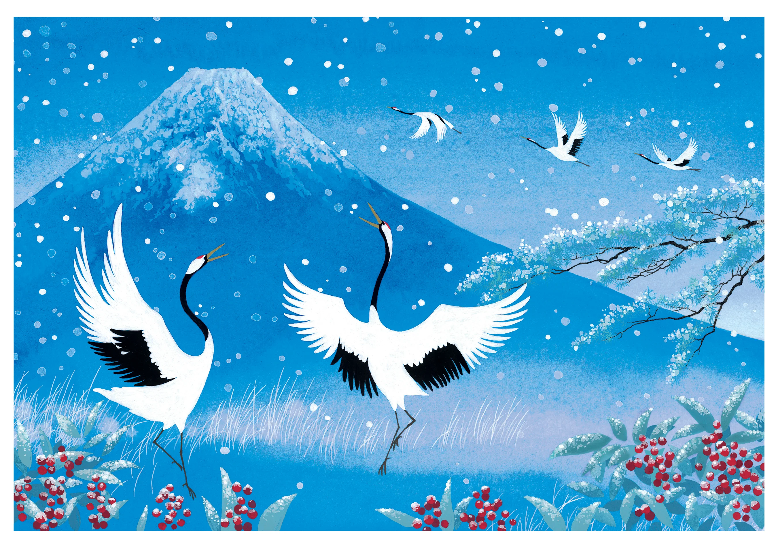 Masayoshi Mizuho: Snowy Blue Mt. Fuji Holiday Cards - Image 2