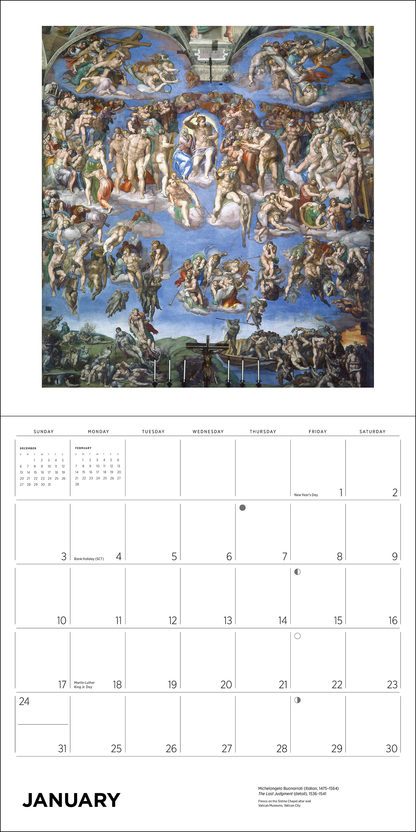 Michelangelo 2027 Wall Calendar - Image 3