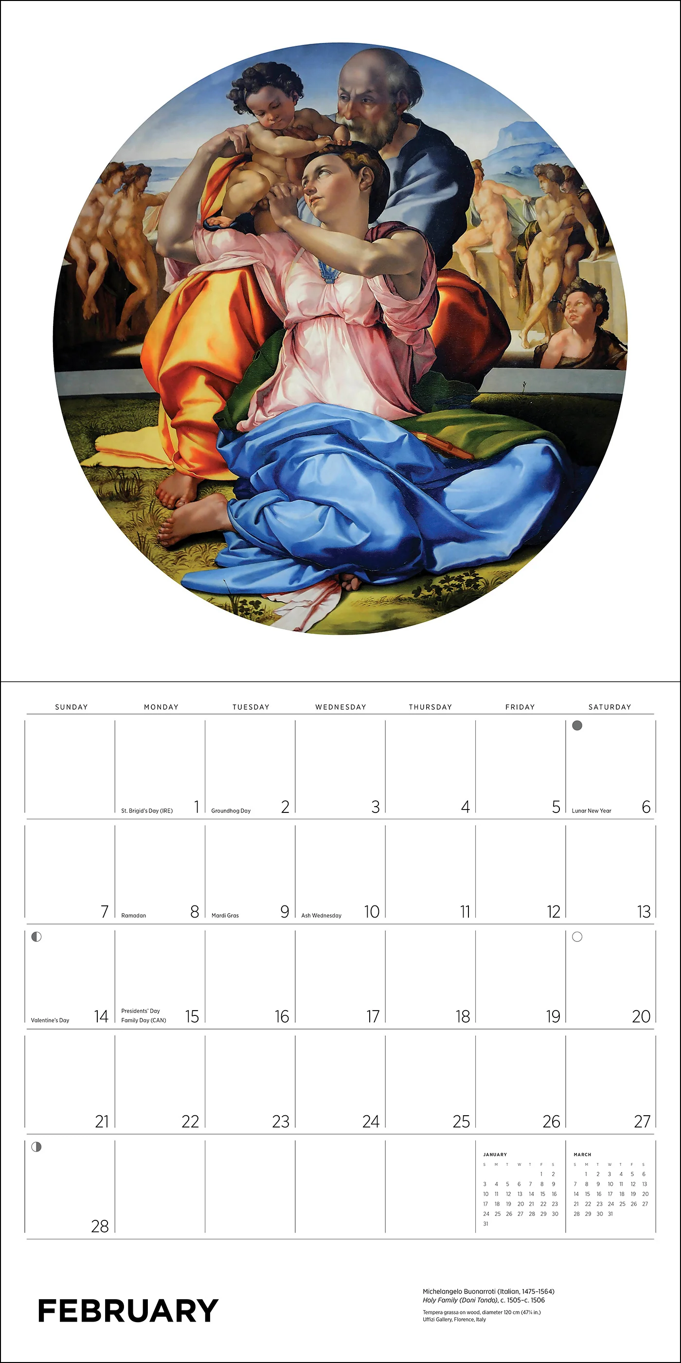 Michelangelo 2027 Wall Calendar - Image 4