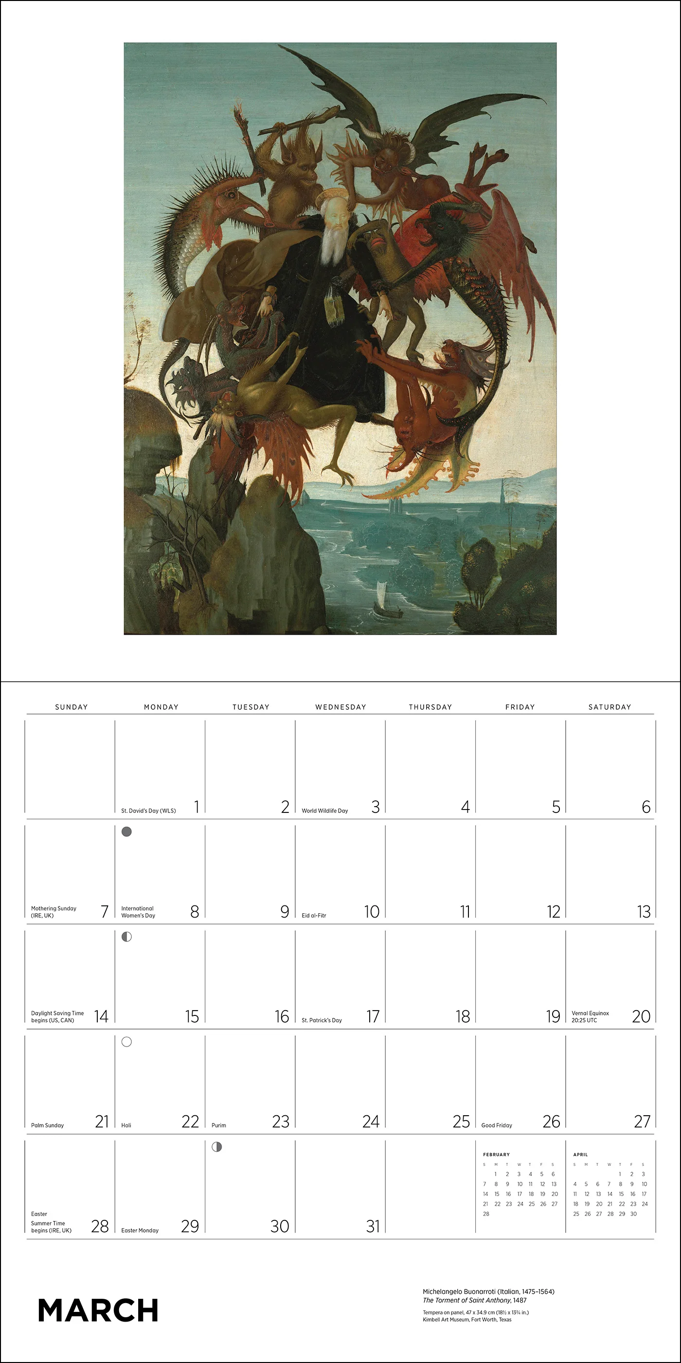 Michelangelo 2027 Wall Calendar - Image 5