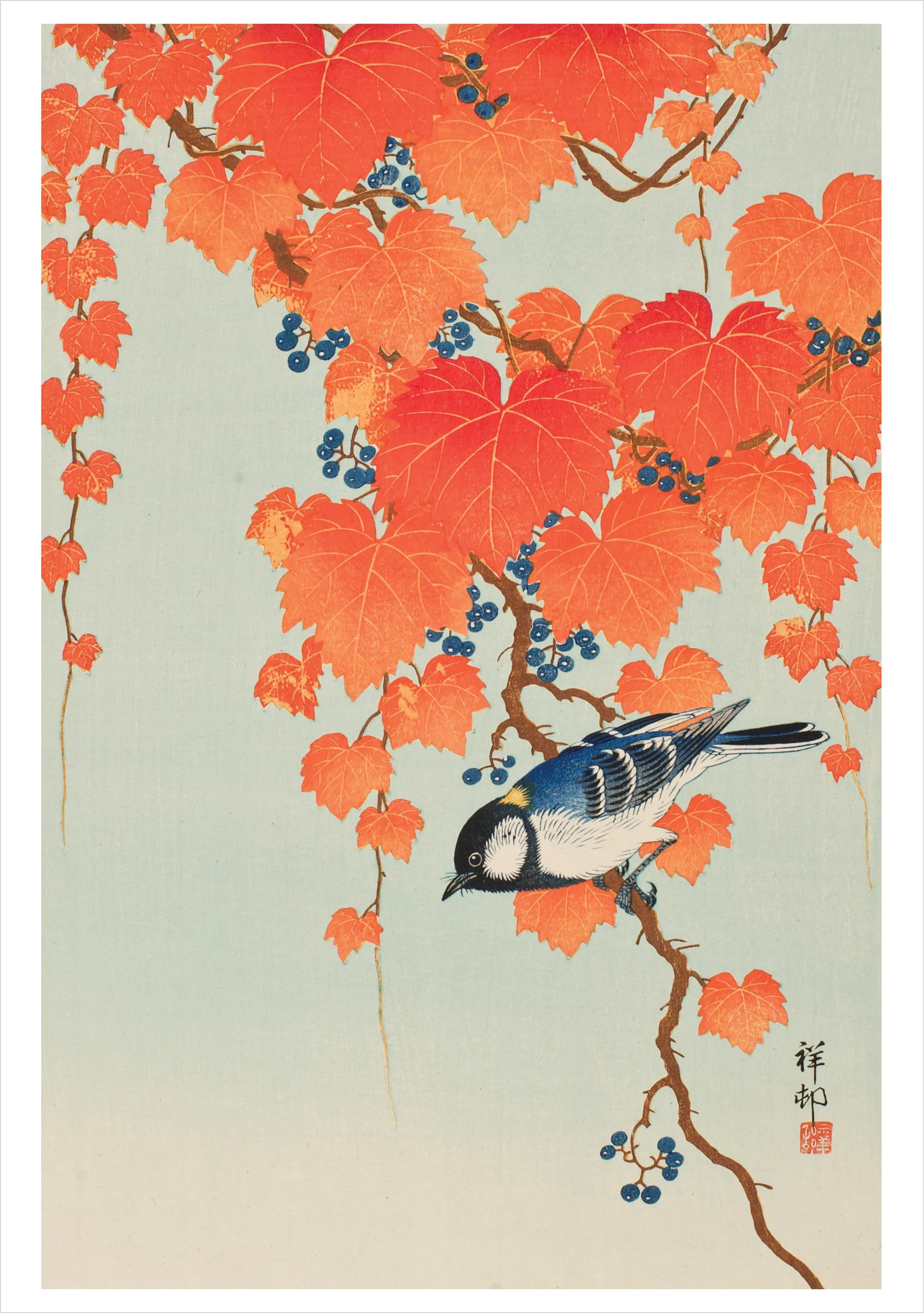 Ohara Koson (ShÅson): Japanese Bunting Notecard