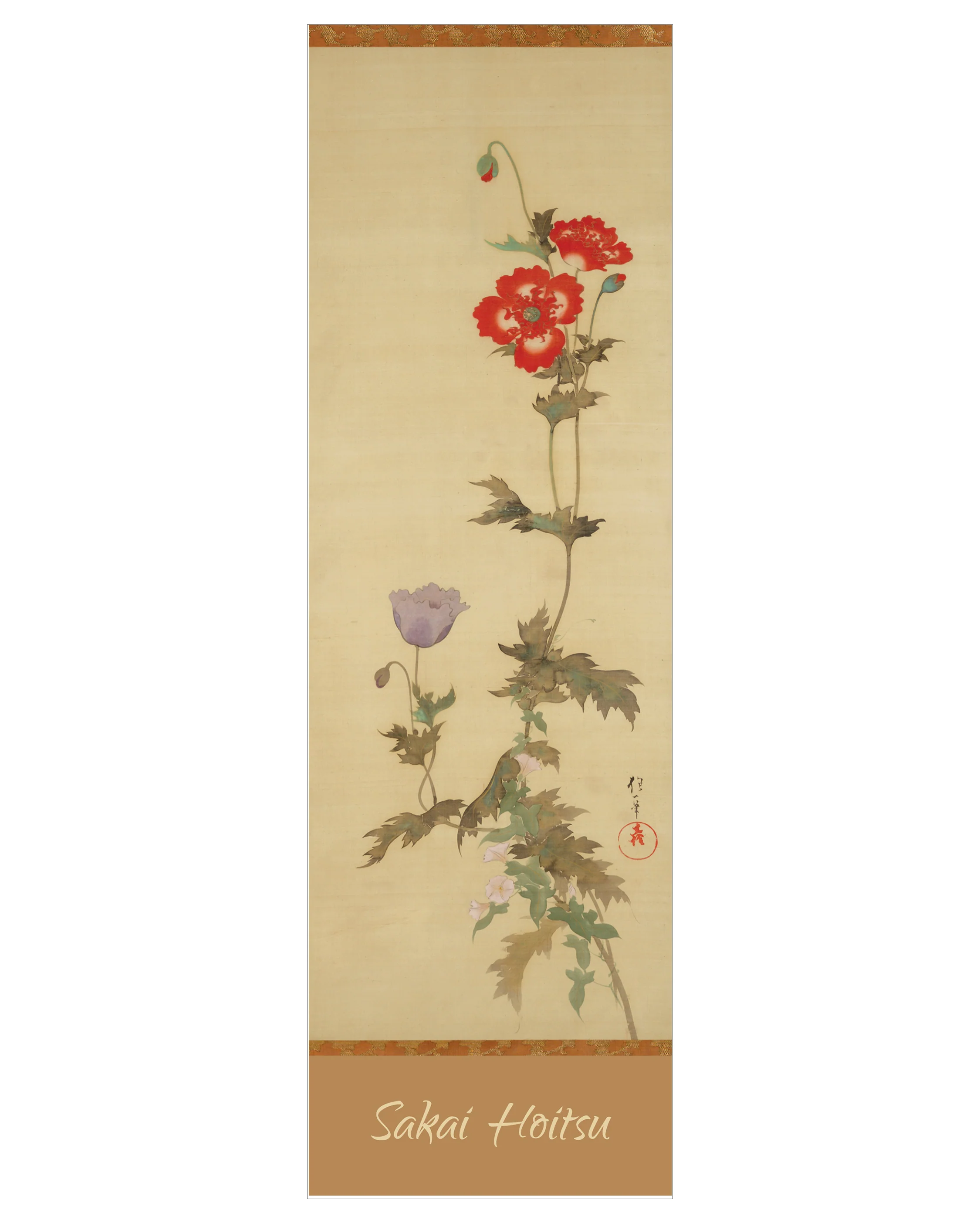 Sakai Hōitsu: Poppies and Morning Glories Bookmark