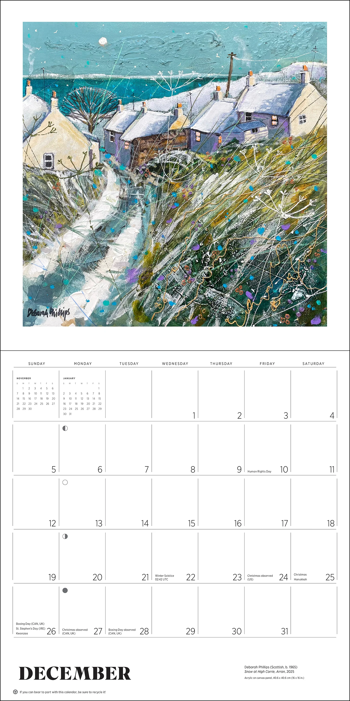 Scotland: The Art of Deborah Phillips 2027 Wall Calendar - Image 4