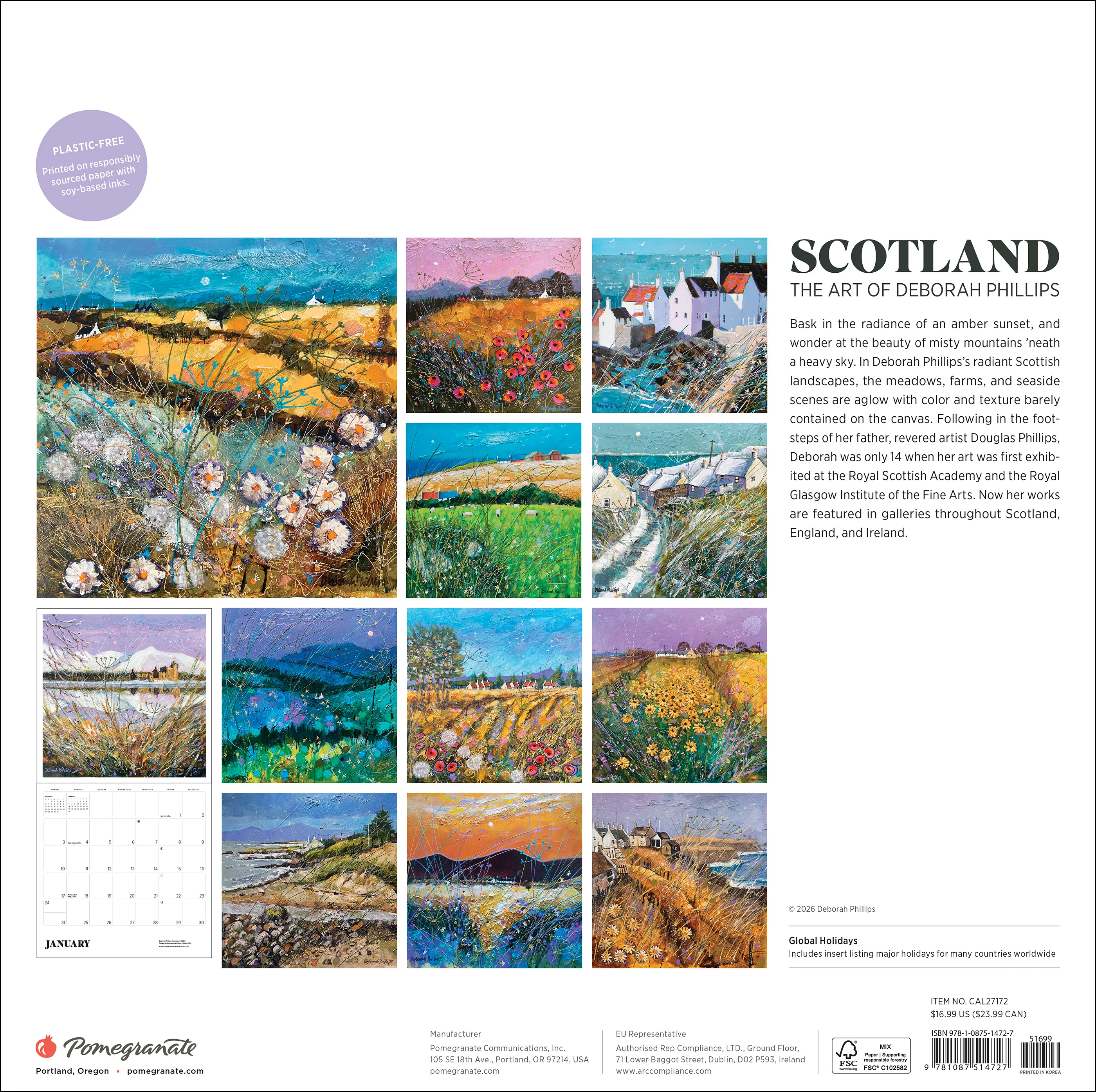 Scotland: The Art of Deborah Phillips 2027 Wall Calendar - Image 7