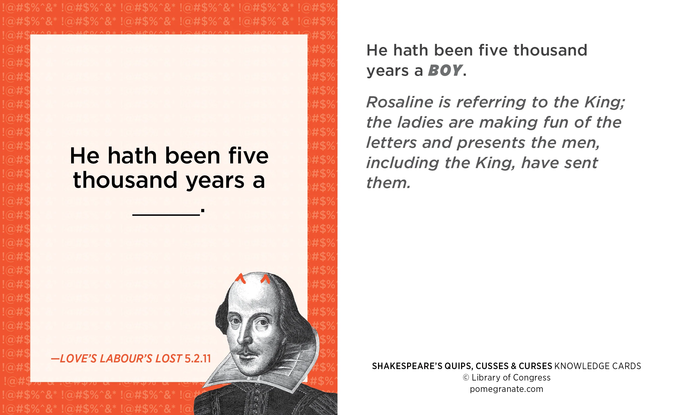 Shakespeare’s Quips, Cusses & Curses Knowledge Cards - Image 3