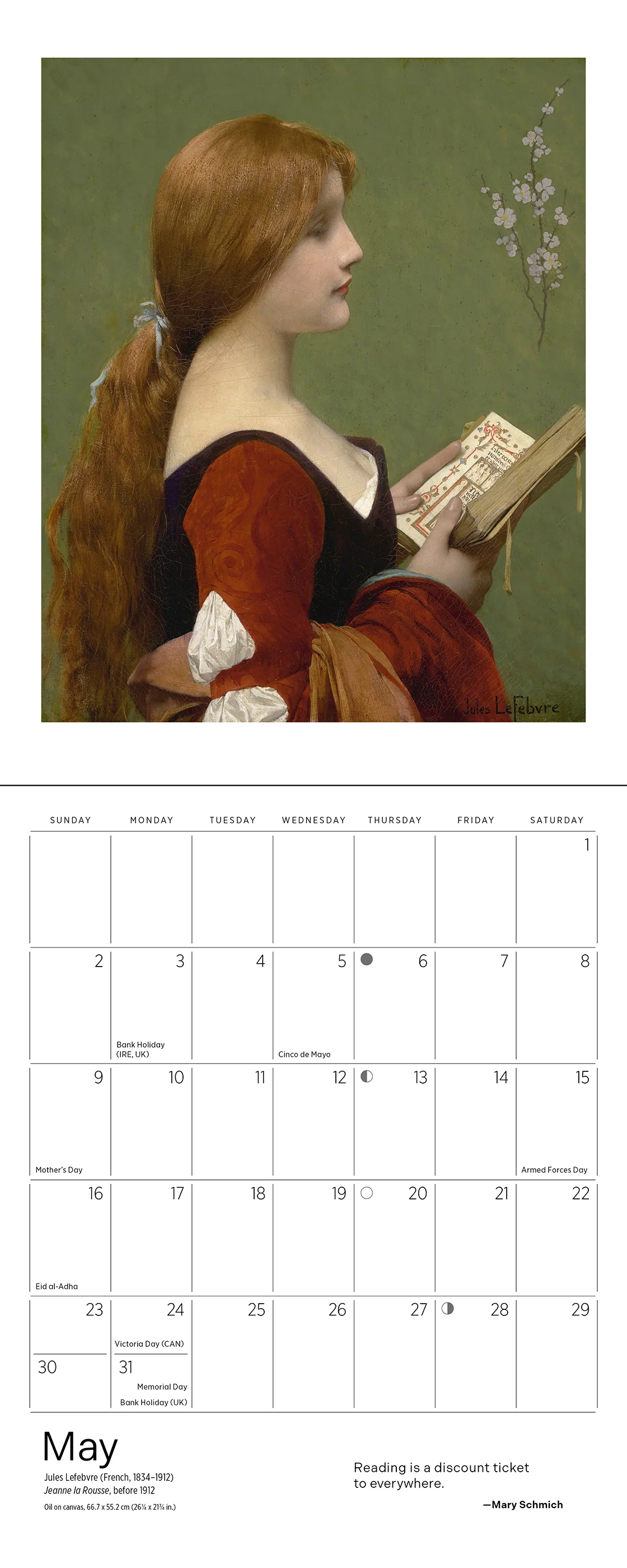 The Reading Woman 2027 Mini Wall Calendar - Image 7