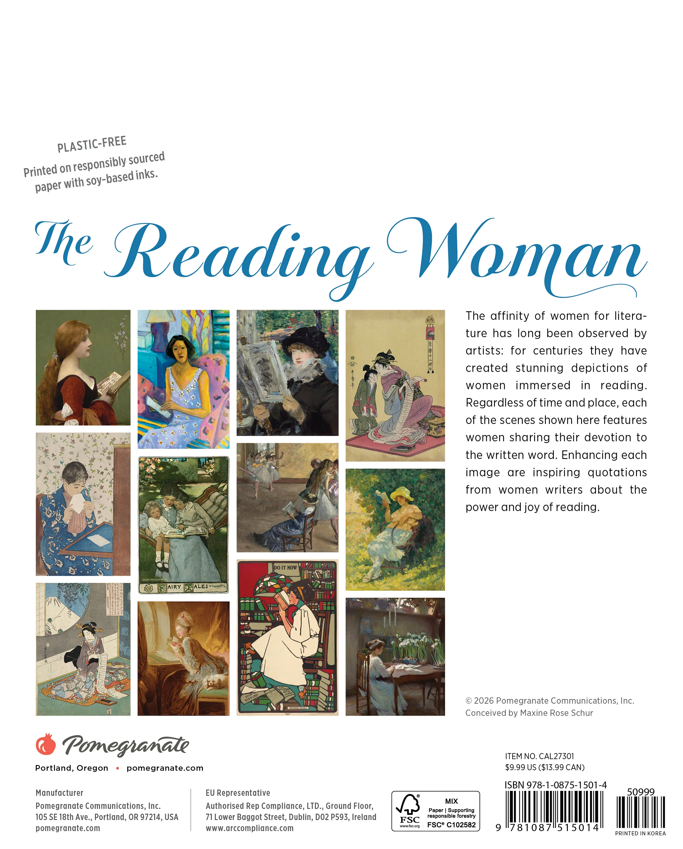 The Reading Woman 2027 Mini Wall Calendar - Image 8